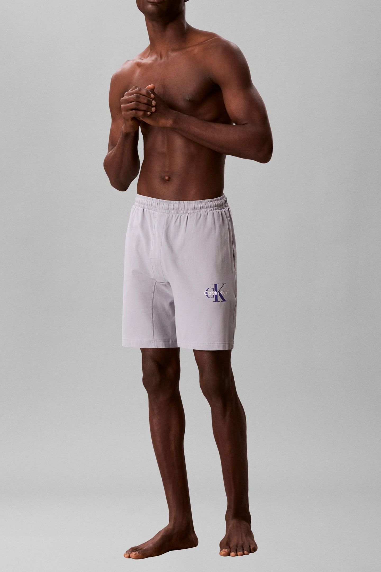 MONOGRAM SLEEP SHORT MISTY GREY 1