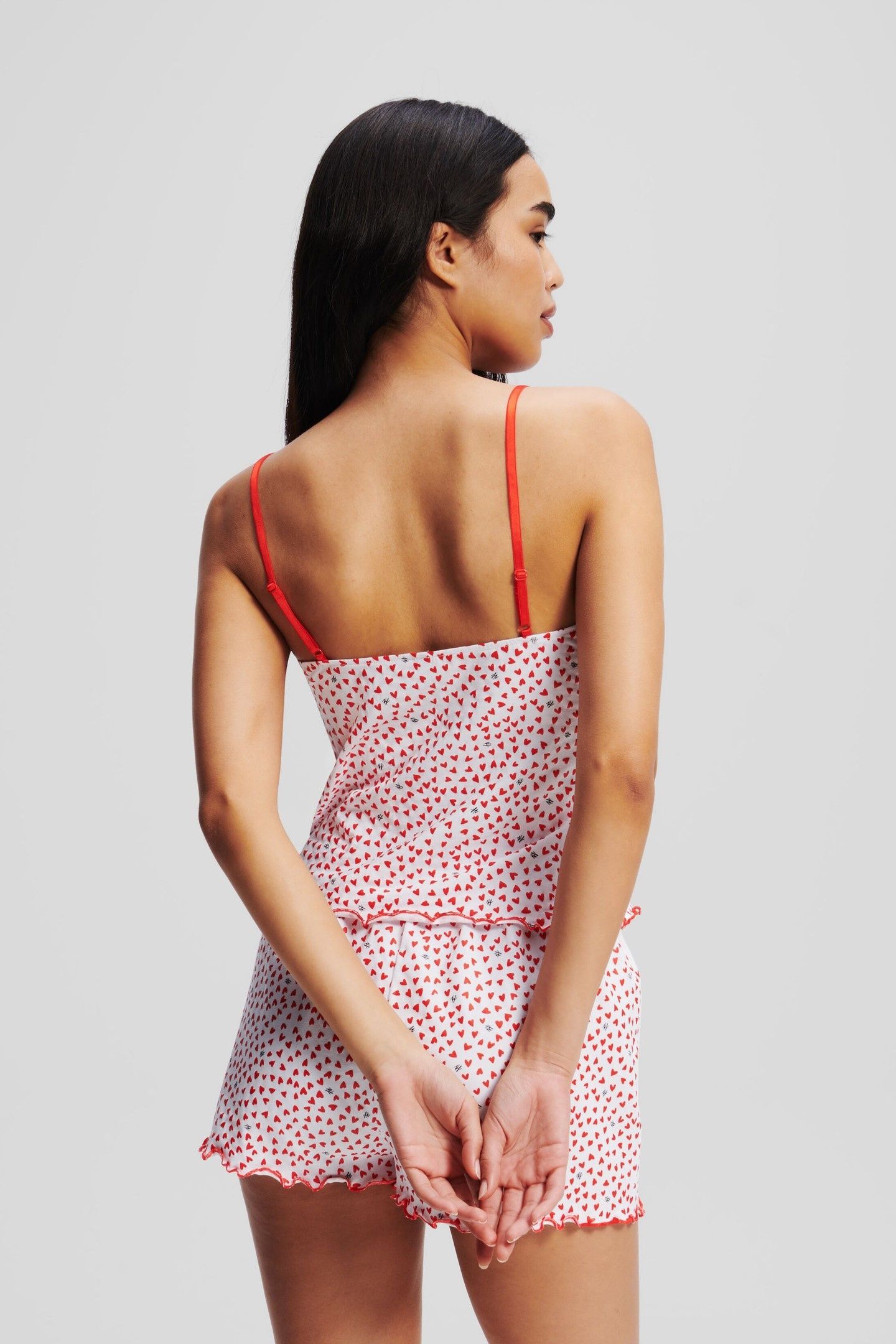 KARL HEART CAMI PJ SET WHITE-RED KARL HEART 2