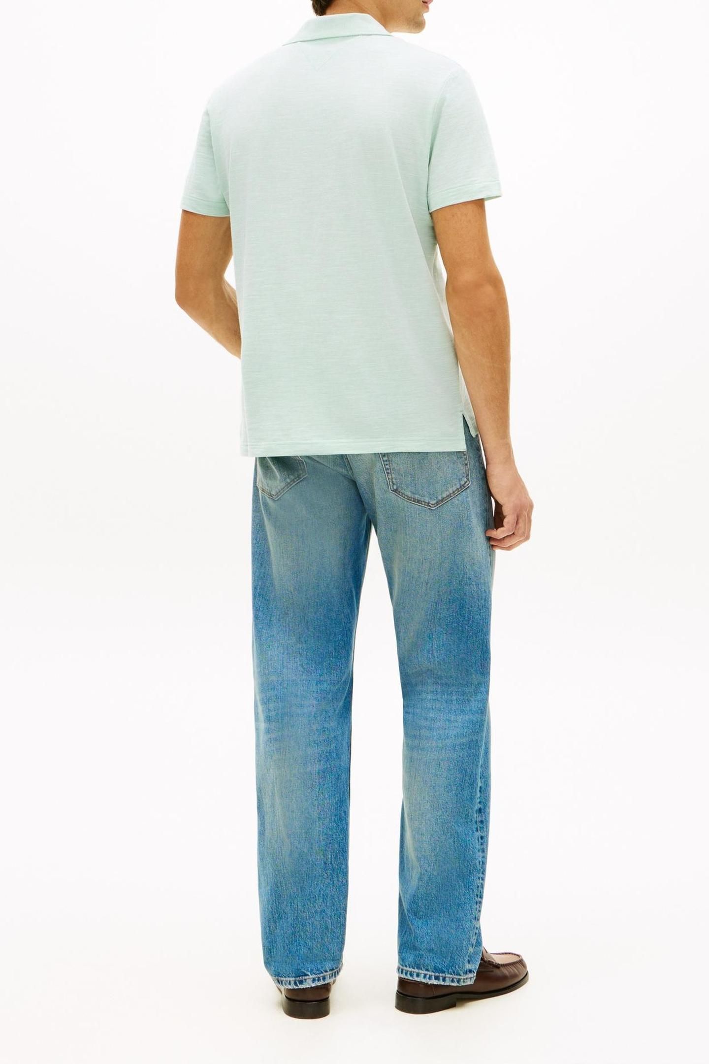 SLUB OXFORD PIQUE POLO CRUSHED MINT/WHITE 3