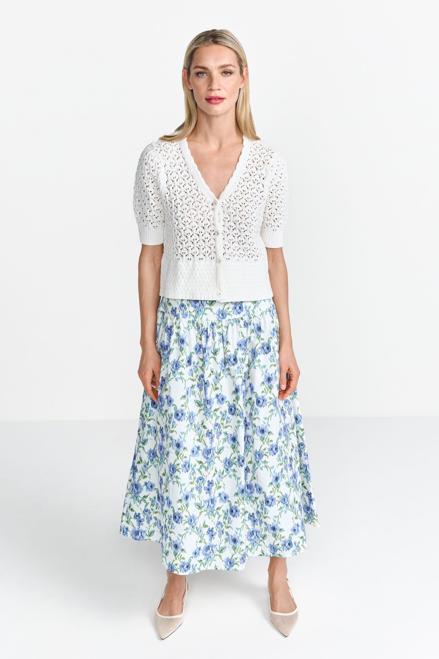 AJOUR CARDIGAN PEARL WHITE 1