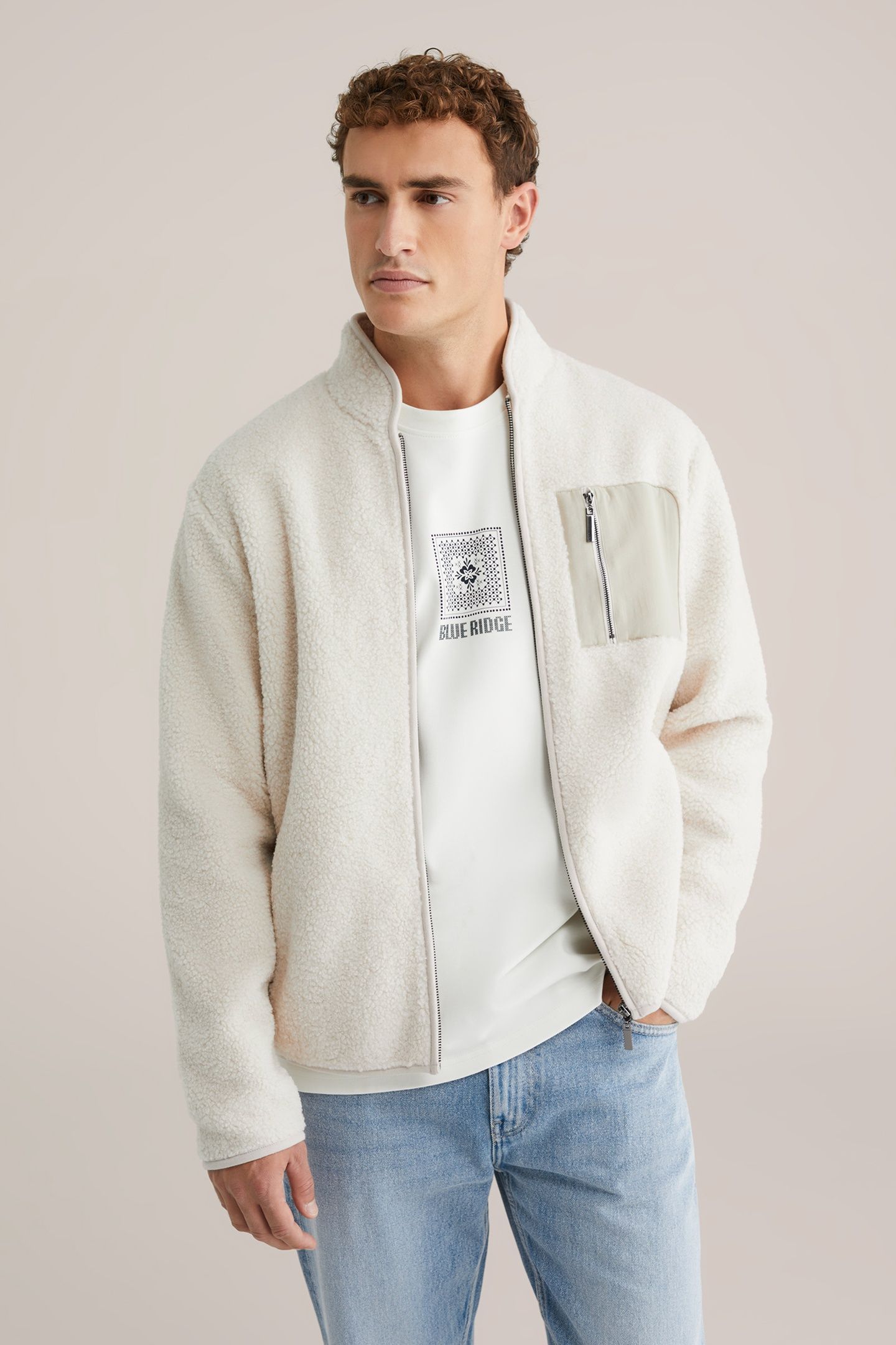 CARDIGAN WITH ZIPPER OFF-WHITE 1