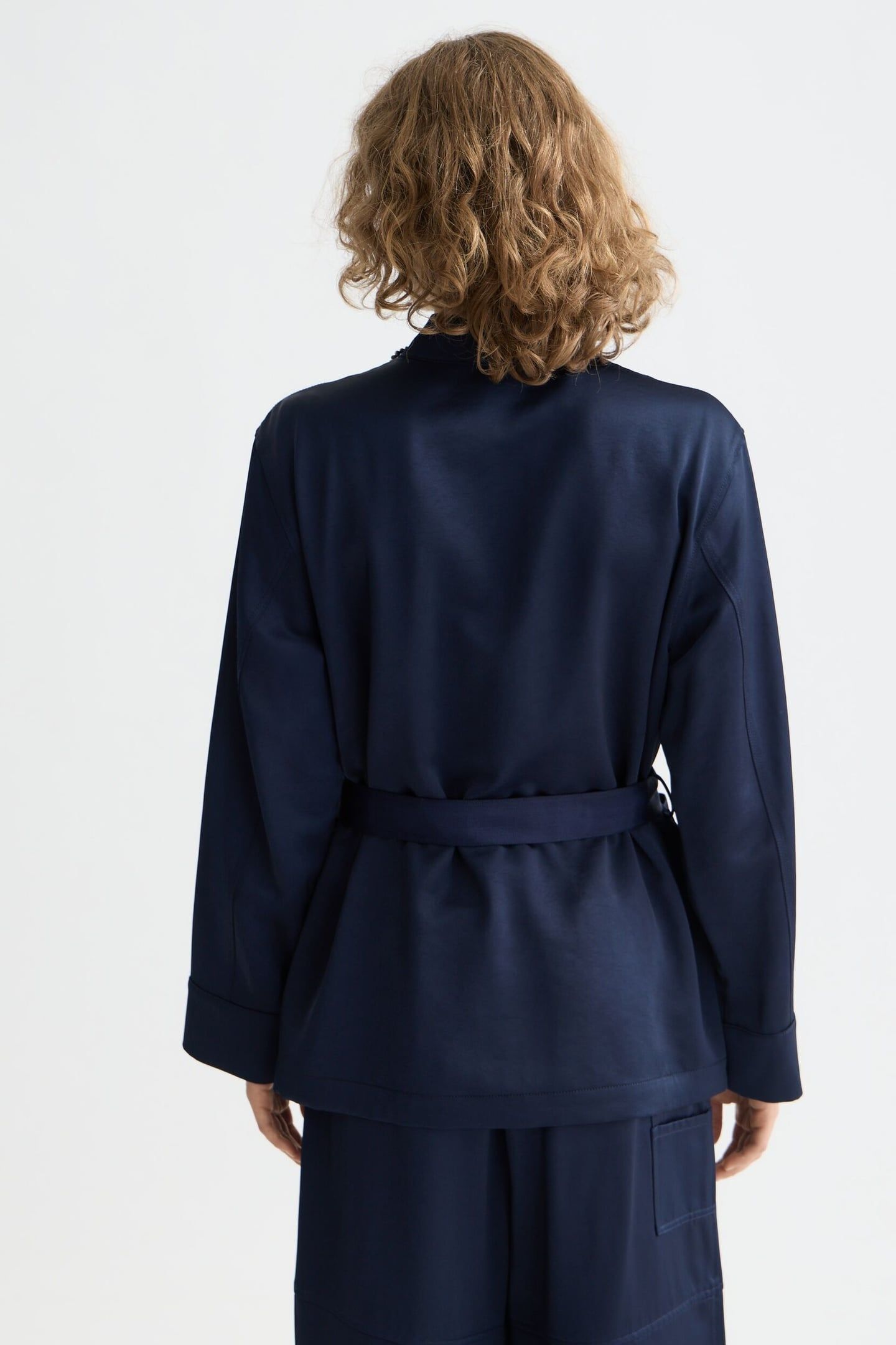 SATIN BLAZER PEACOAT 5