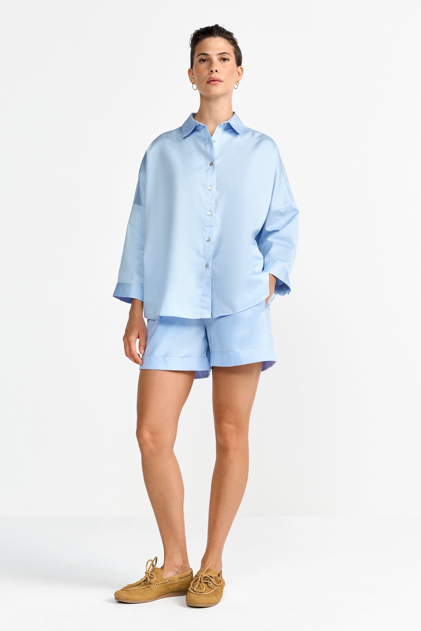 COTTON SHORTS SKYWAY BLUE 1