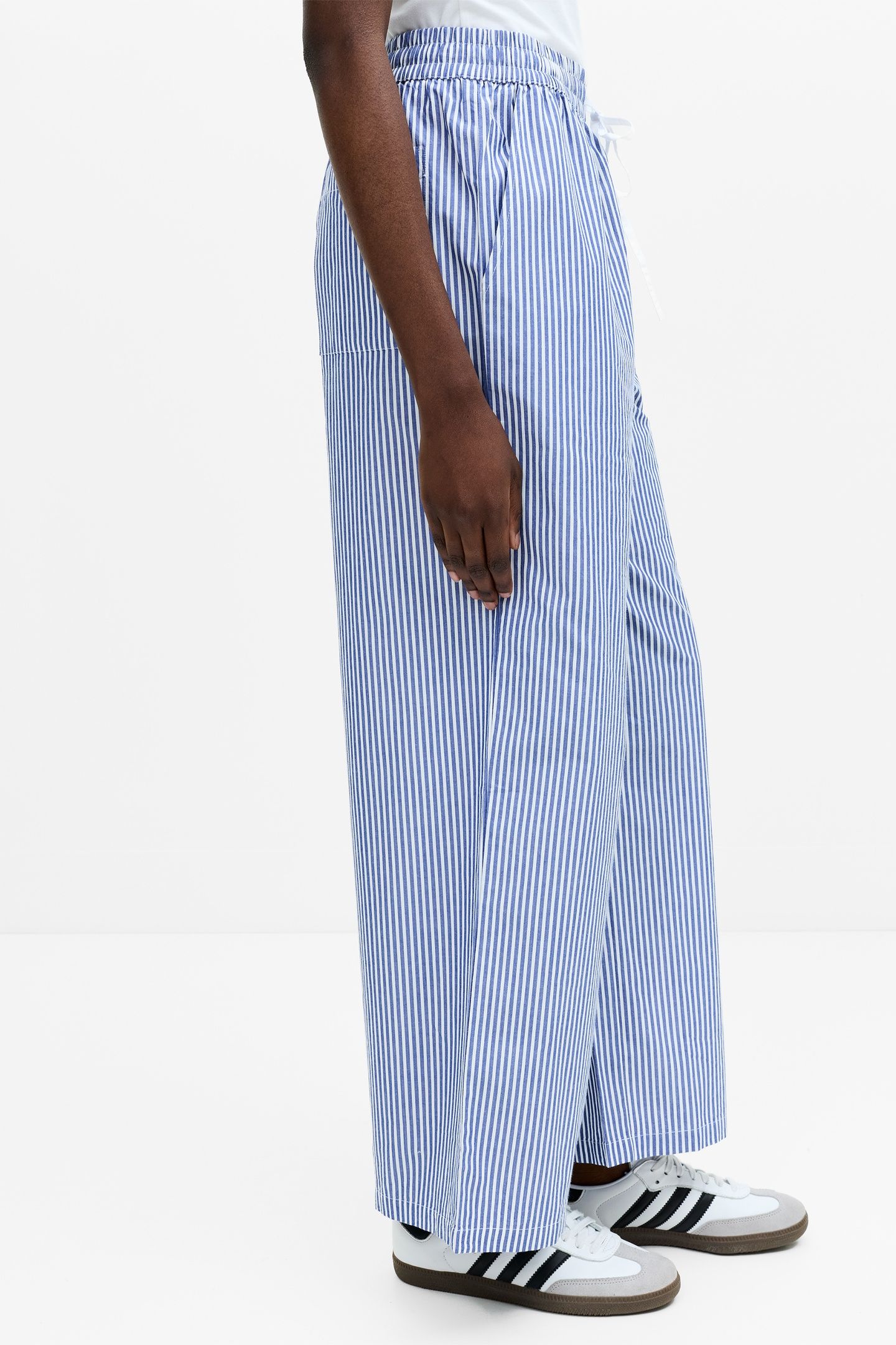 STRIPE POPLIN PALAZZO TROUSER BLUE/WHITE STRIPE 3