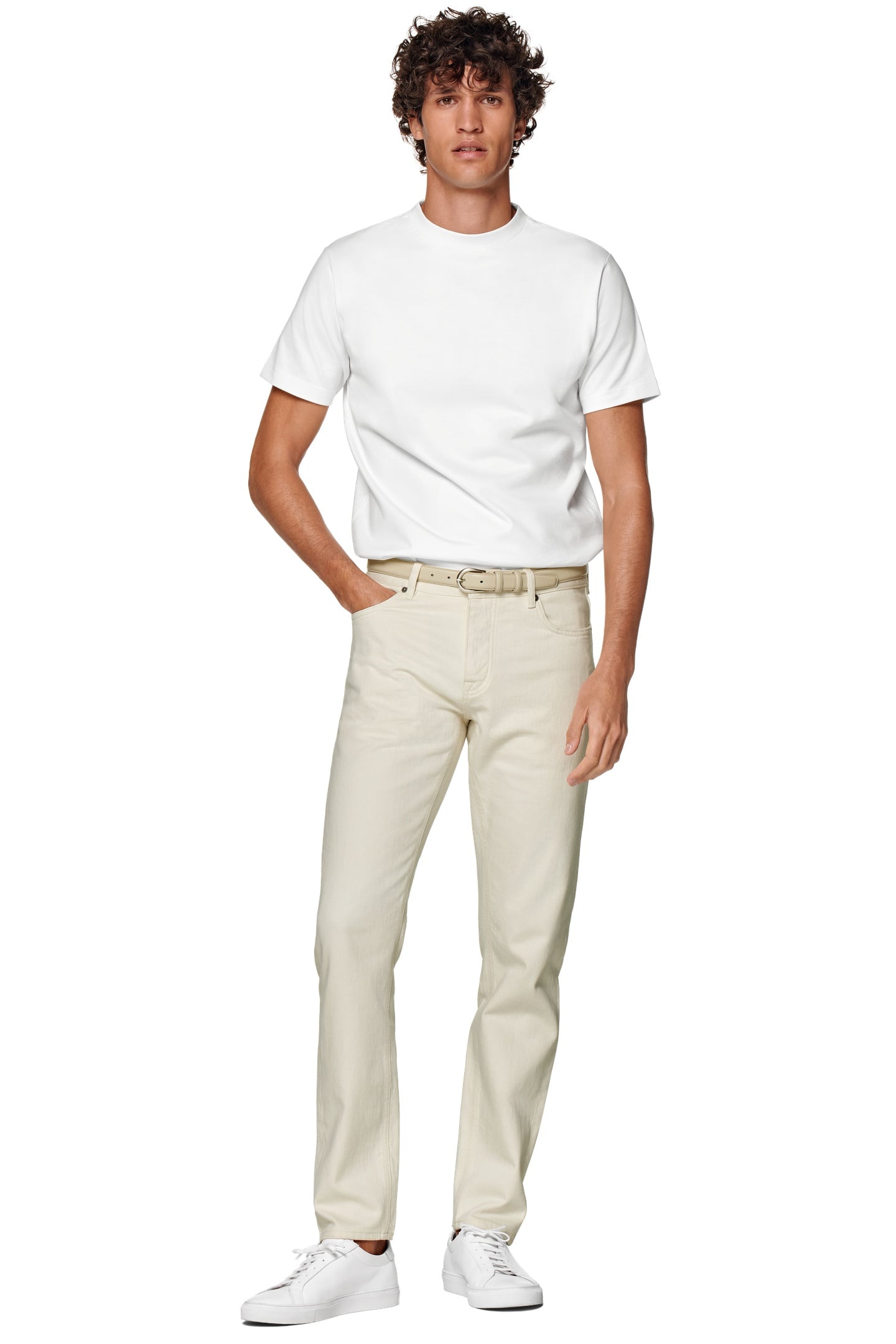 CHARLES-ECRU-DENIM CHINO, DENIM AND SHORTS OFF-WHITE 1