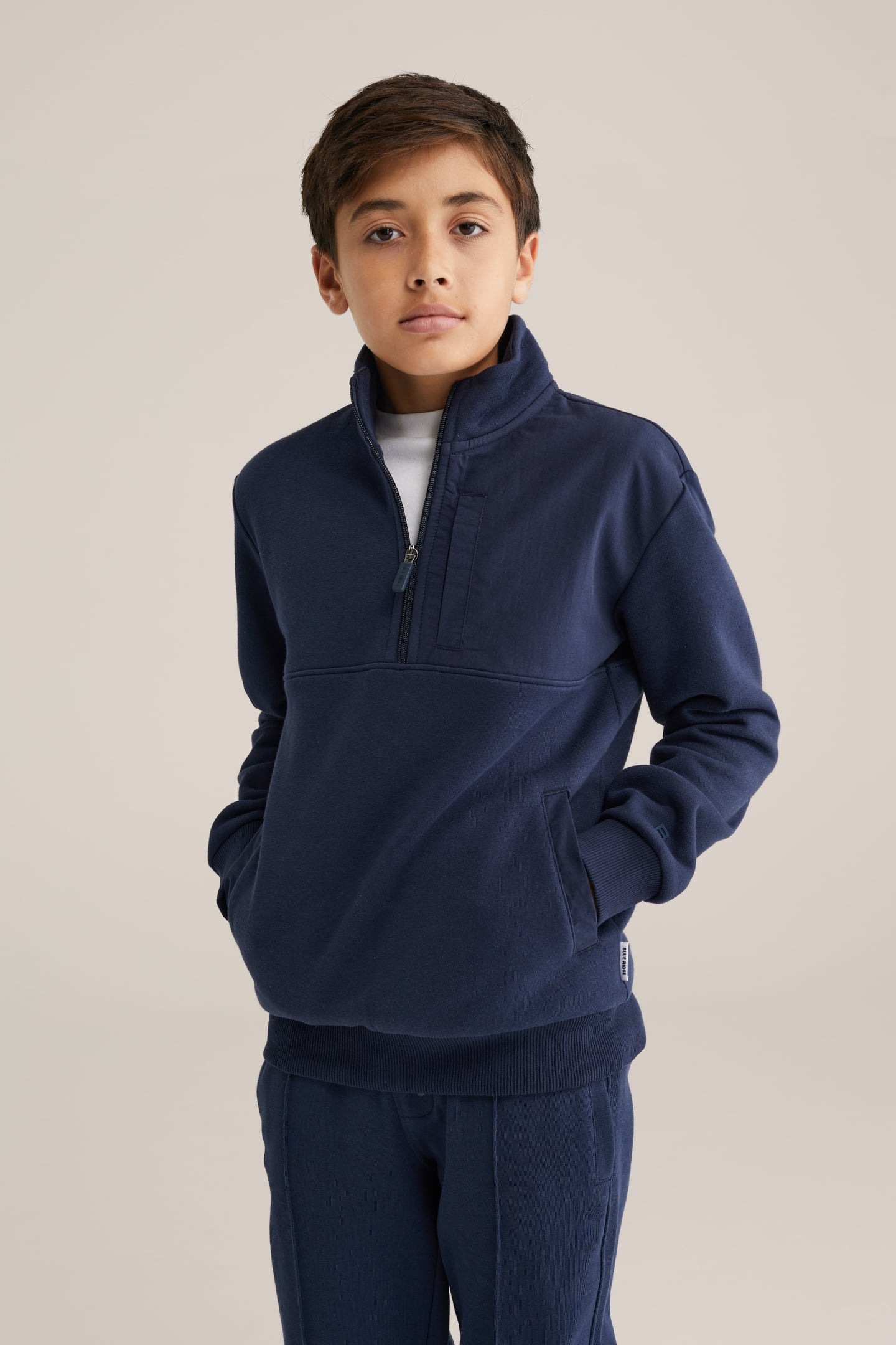 HALFWAY ZIPPER NAVY BLUE 1