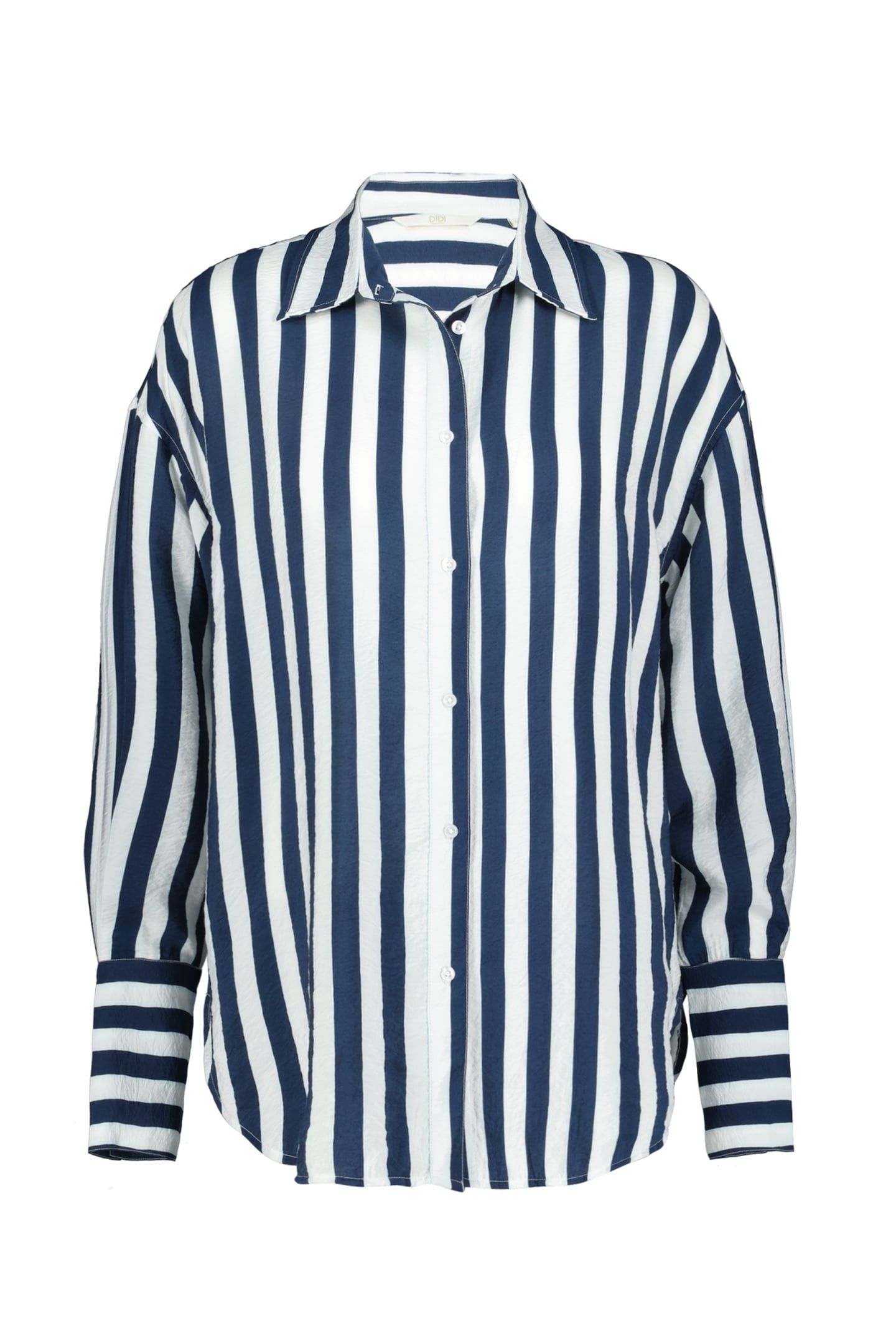 OVERSIZED SHIRT LISAN BLUE OFFWHITE STRIPE 1