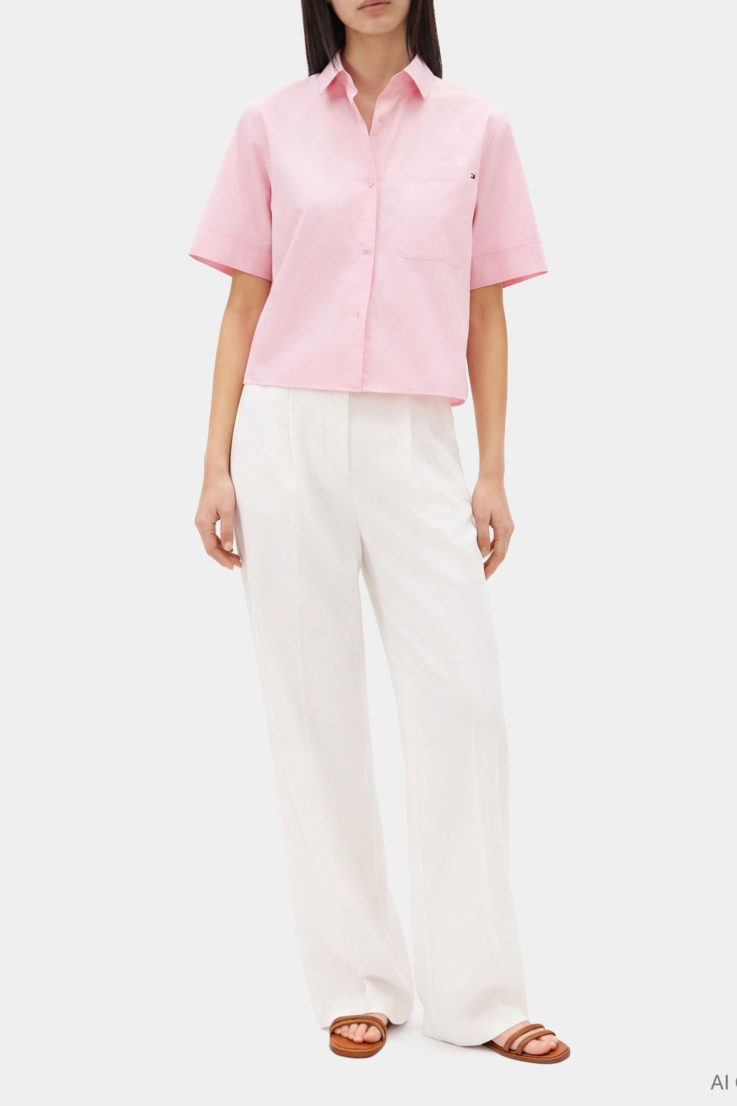 ESSENTIAL POPLIN SS SHIRTS BONITA PINK 1