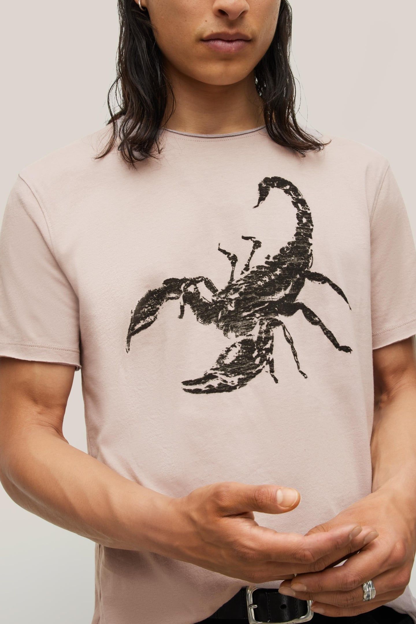 SS RAW EDGE TEE - SCORPIO DRIED PETAL 2