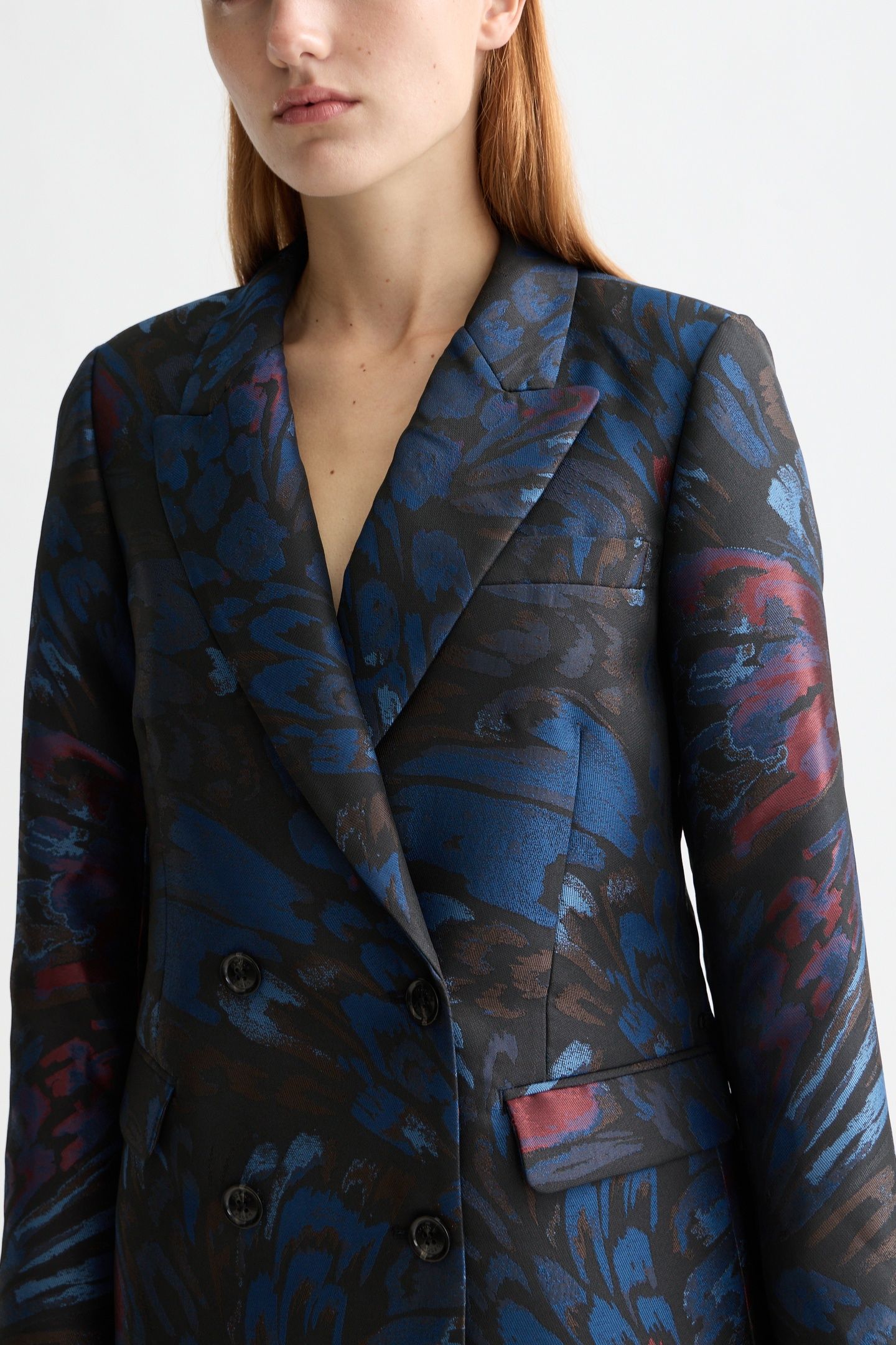 DOUBLE BREASTED JACQUARD BLAZER PHEASANT 3