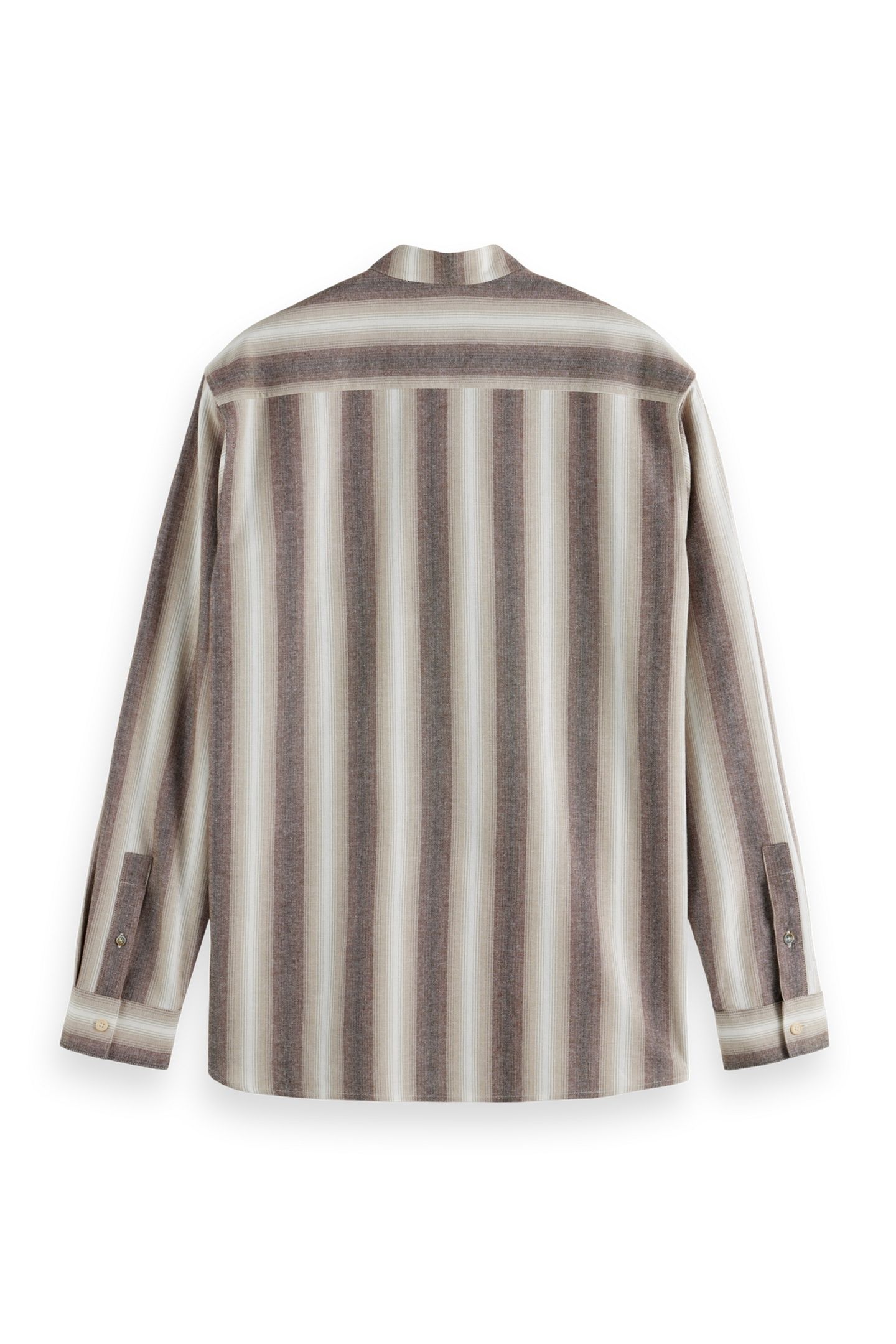 SHADOW-STRIPED COTTON SHIRT PLAZA TAUPE SHADOW STRIPE 2