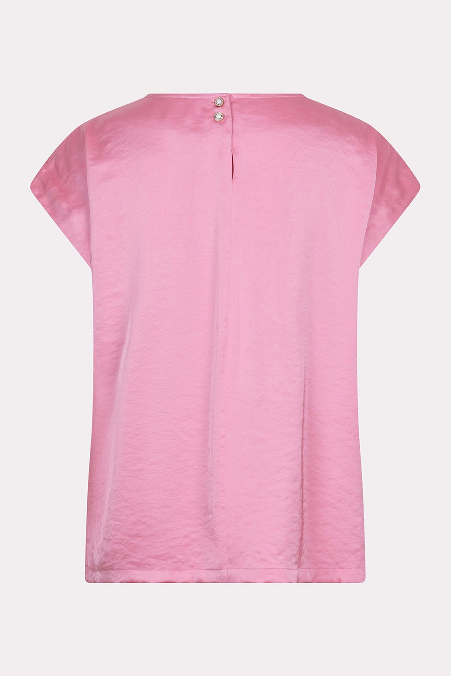 BLOUSE R-NECK SATIN LOOK ROSE 6