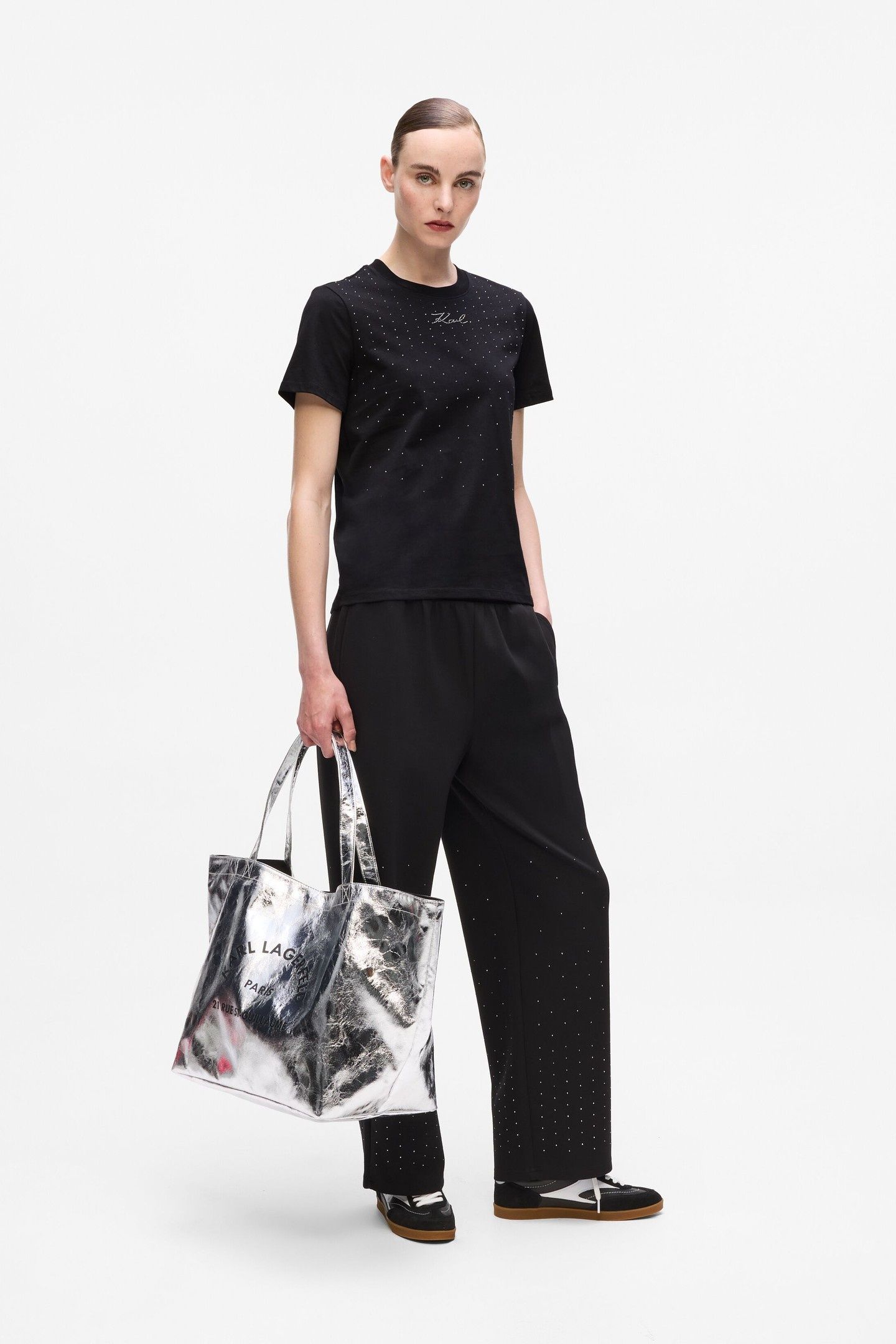 RHINESTONE RAIN T-SHIRT BLACK 2