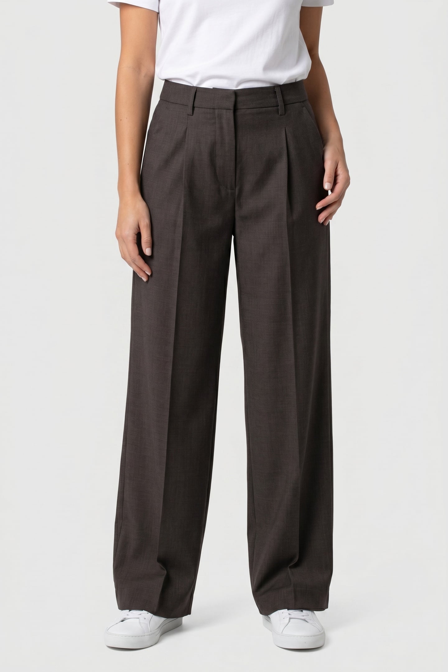 ROSE TAILORED PANT CHARCOAL MELANGE 1