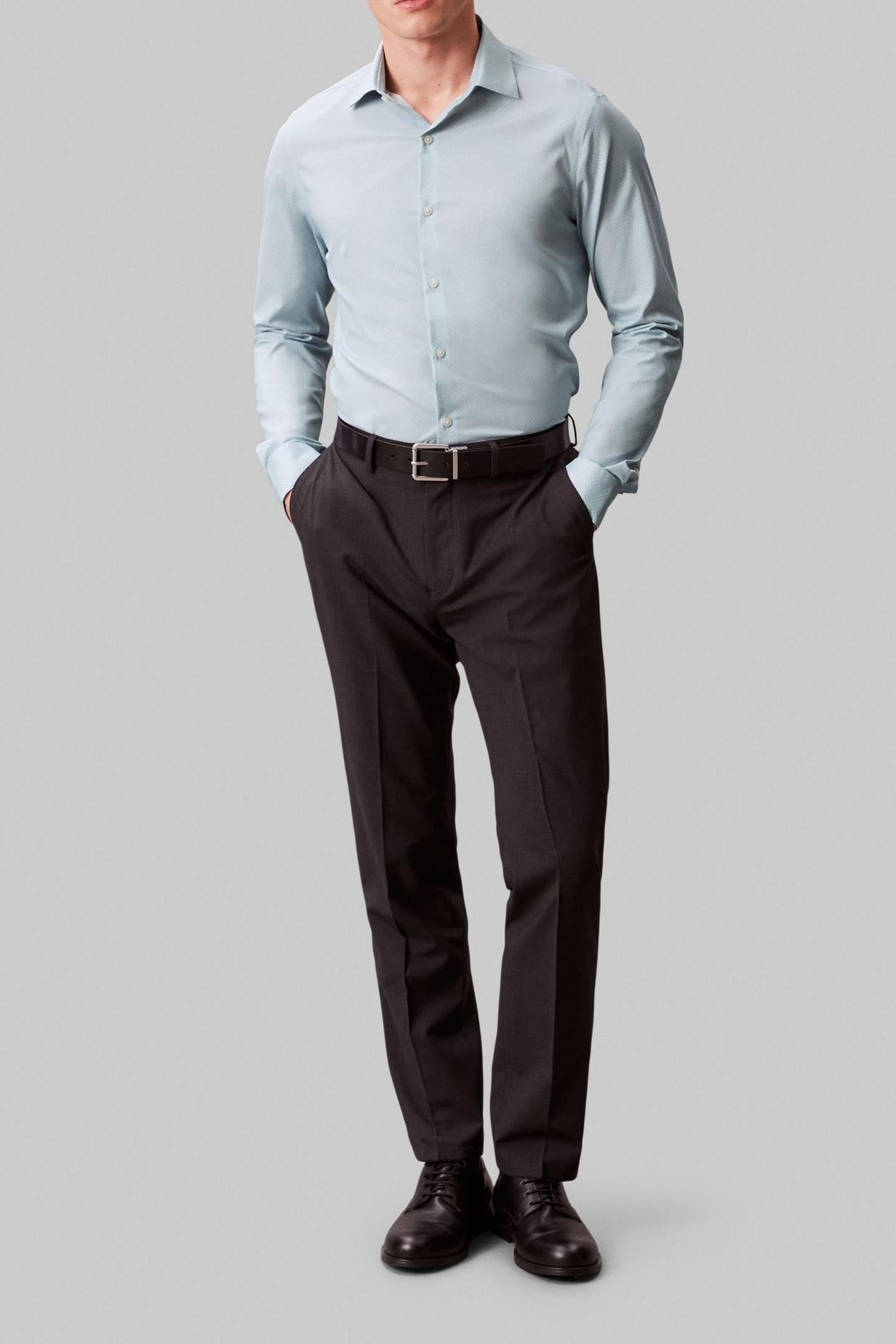 SLIM ACTIVE PERF SHIRT GLACIER BLUE 1