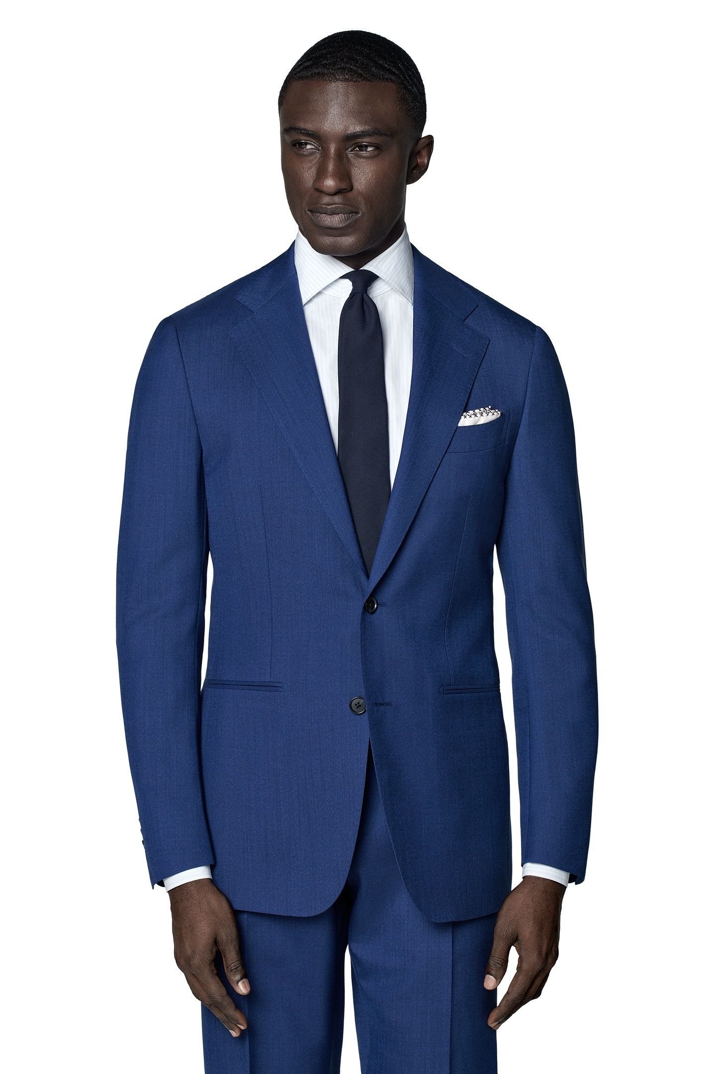 HAVANA MID BLUE PURE WOOL S110 NESTED SUITS MID BLUE 3