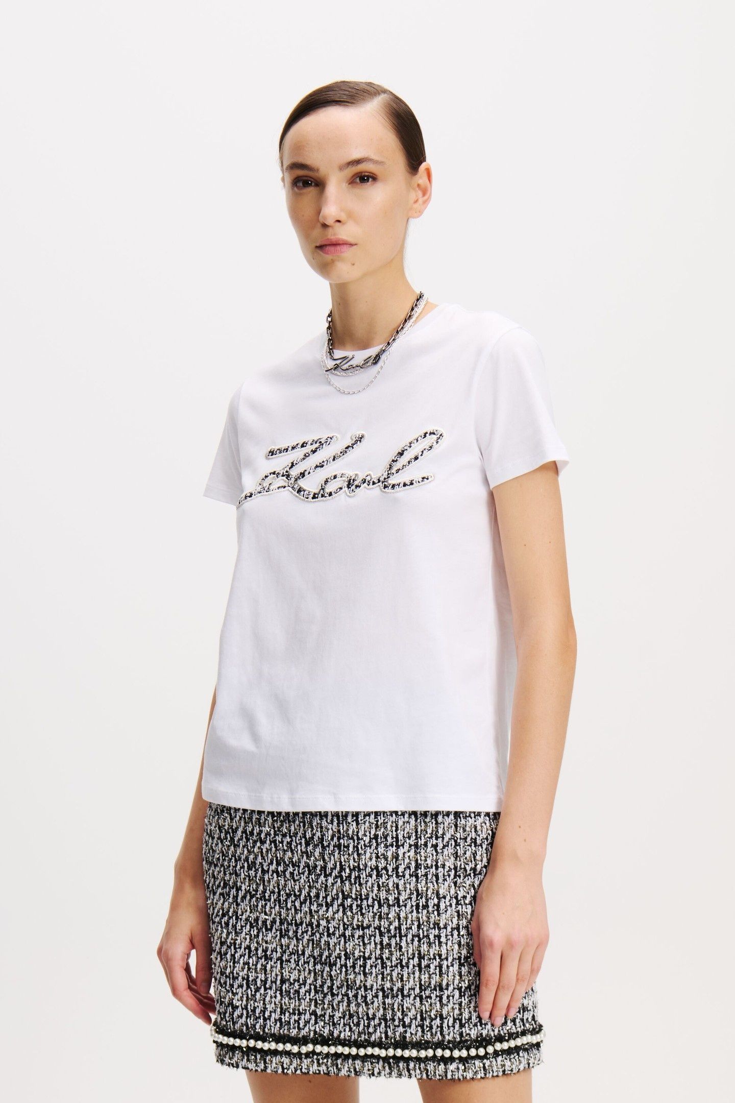 BOUCLE KARL SIGNATURE T-SHIRT WHITE 1