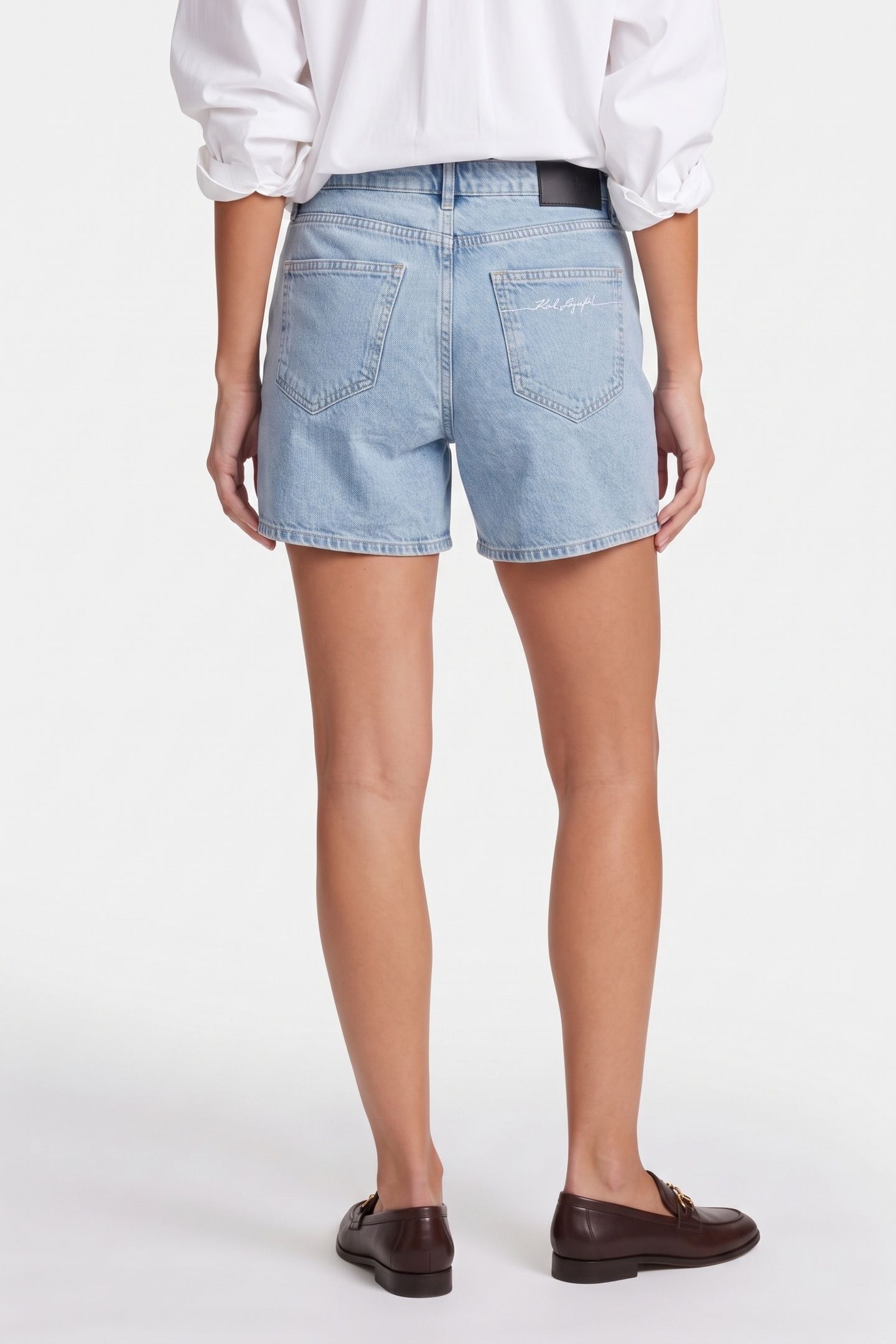 LINE SIGNATURE DENIM SHORTS LIGHT BLUE 2