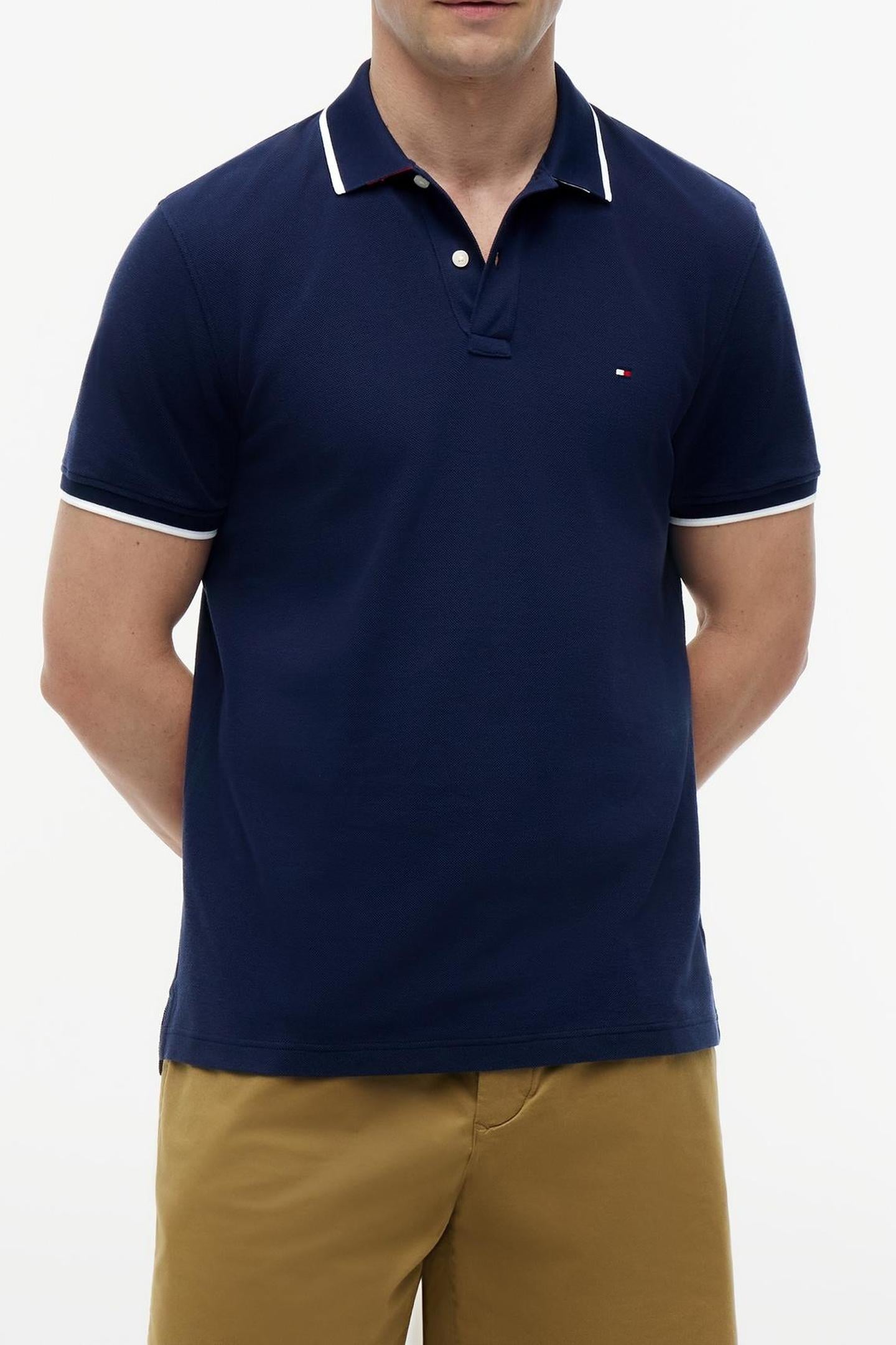 PIQUE UNDERCOLLAR POLO CARBON NAVY 1