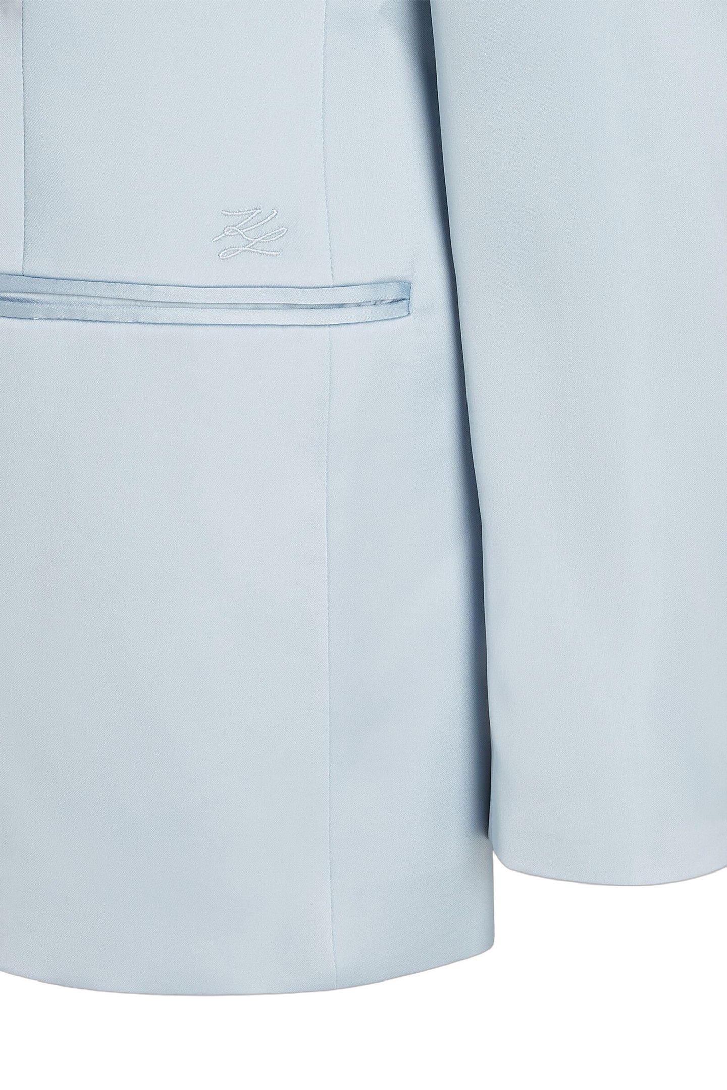 FLUID SATIN TAILORED BLAZER CASHMERE BLUE 5