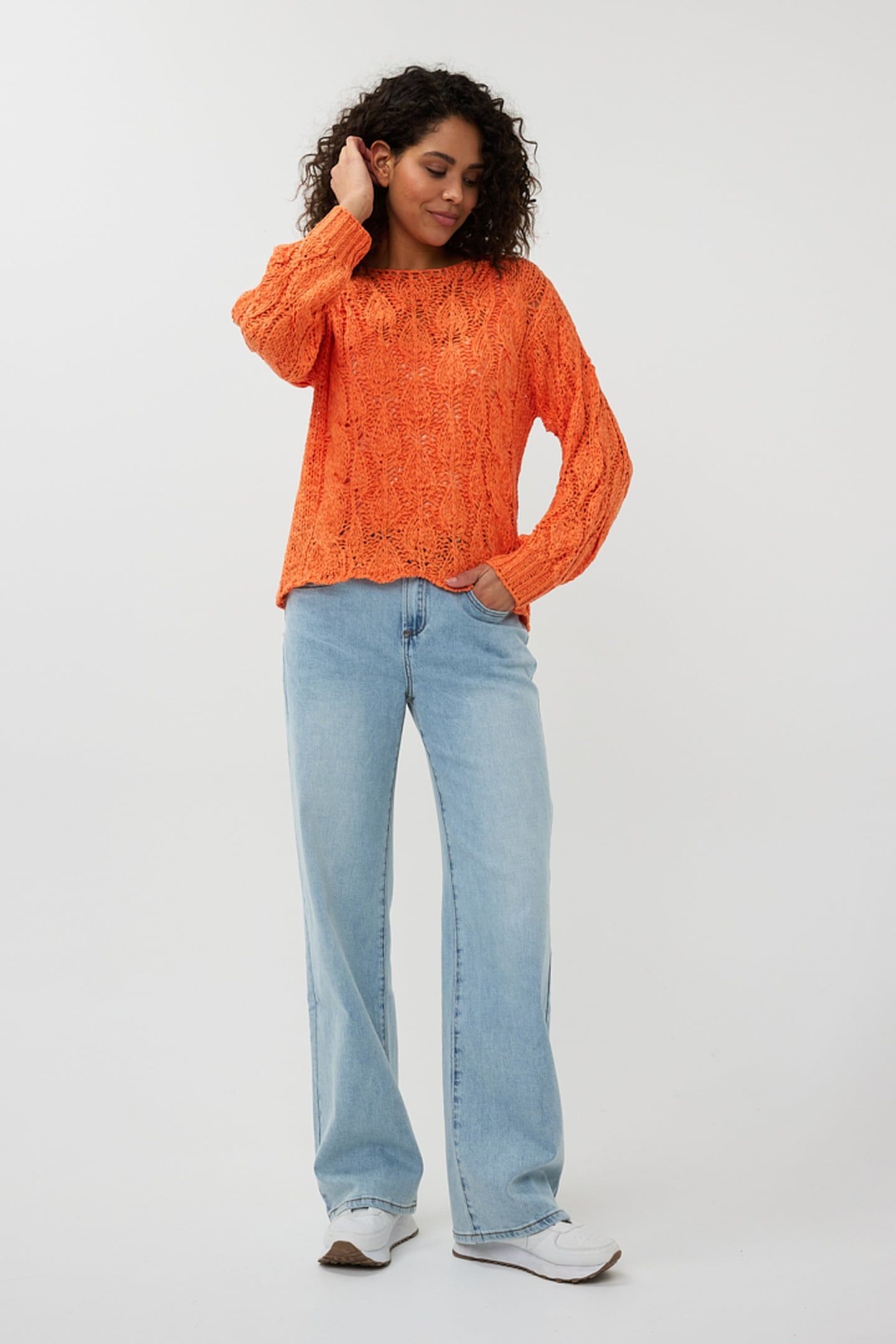 SWEATER CABLE TAPE YARN APRICOT 1