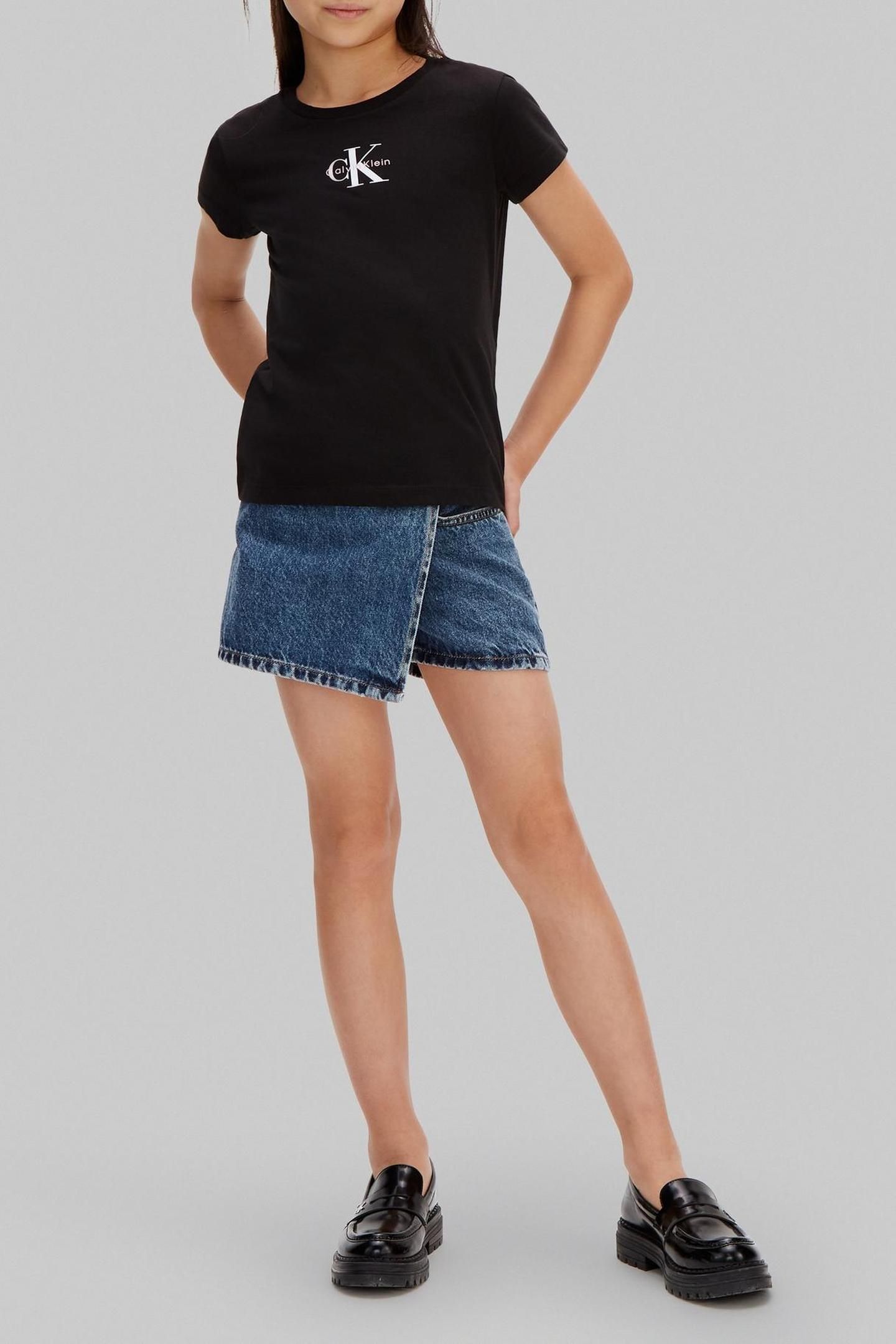 GIRLS MICRO MONOGRAM TOP 1716 BLACK 2