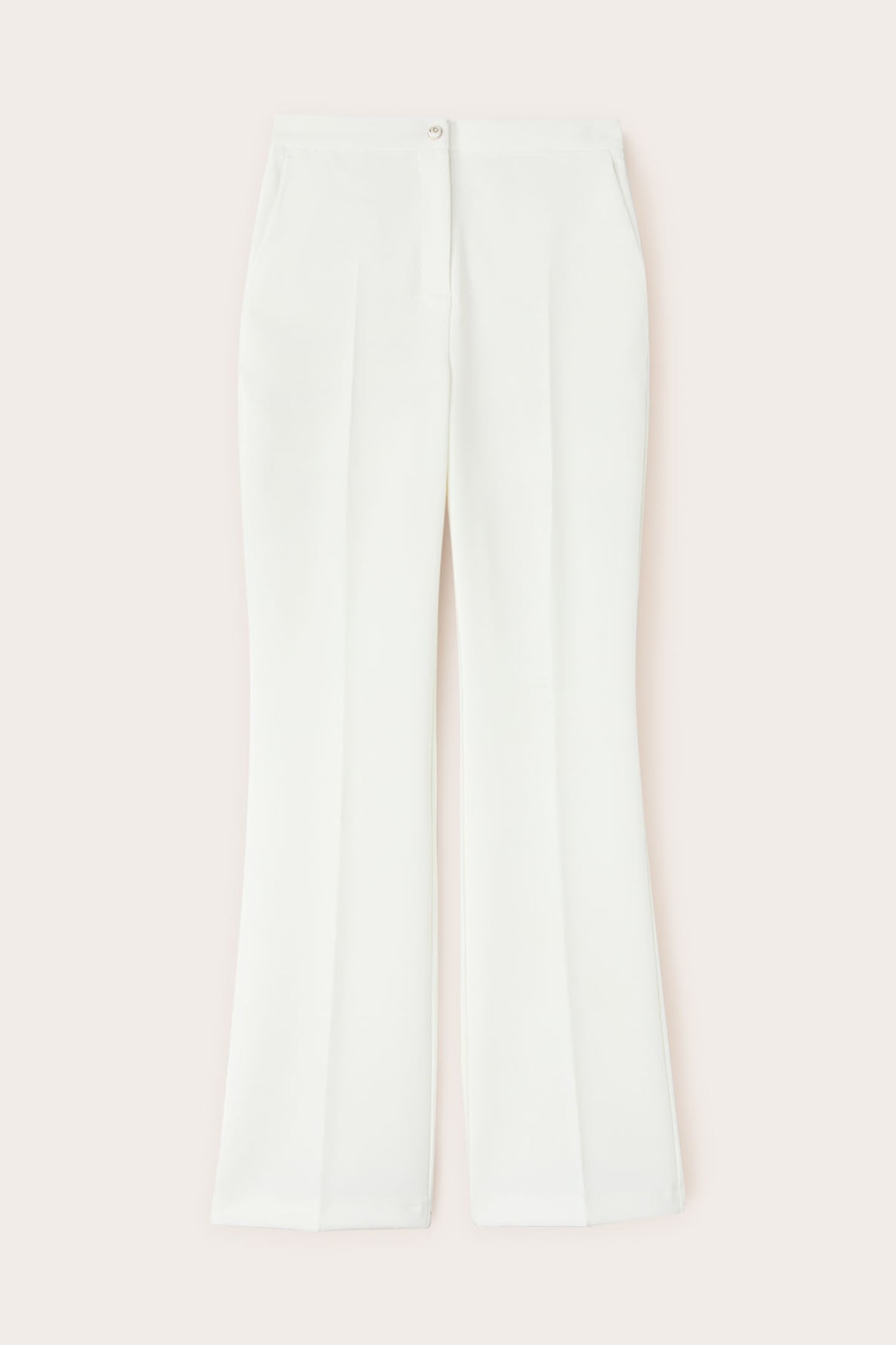 PALAZZO TROUSERS WITH IRONED CREASE WHITE 4