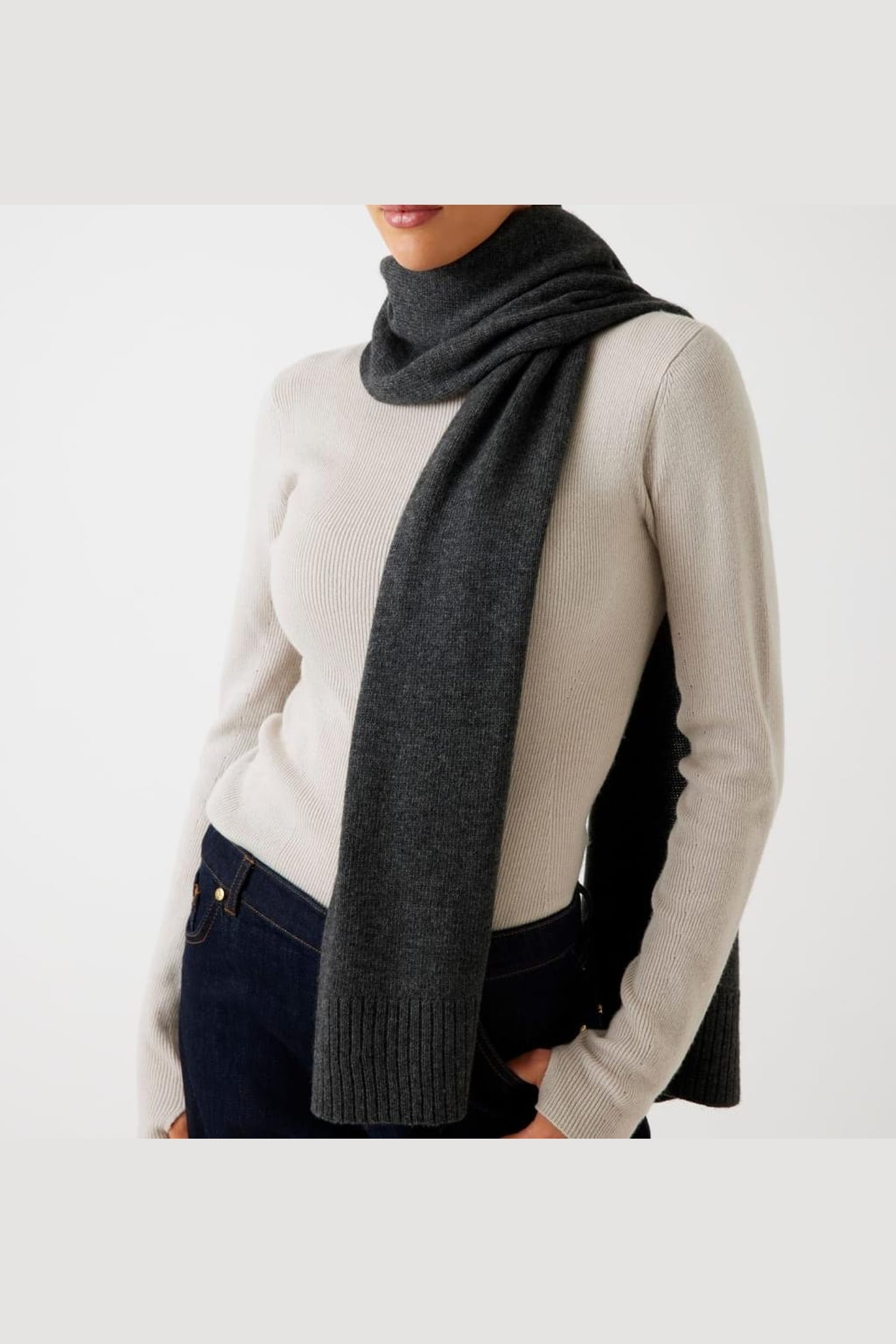 AFRAH SCARF SWTR DARK COAL HEATHER M9 1
