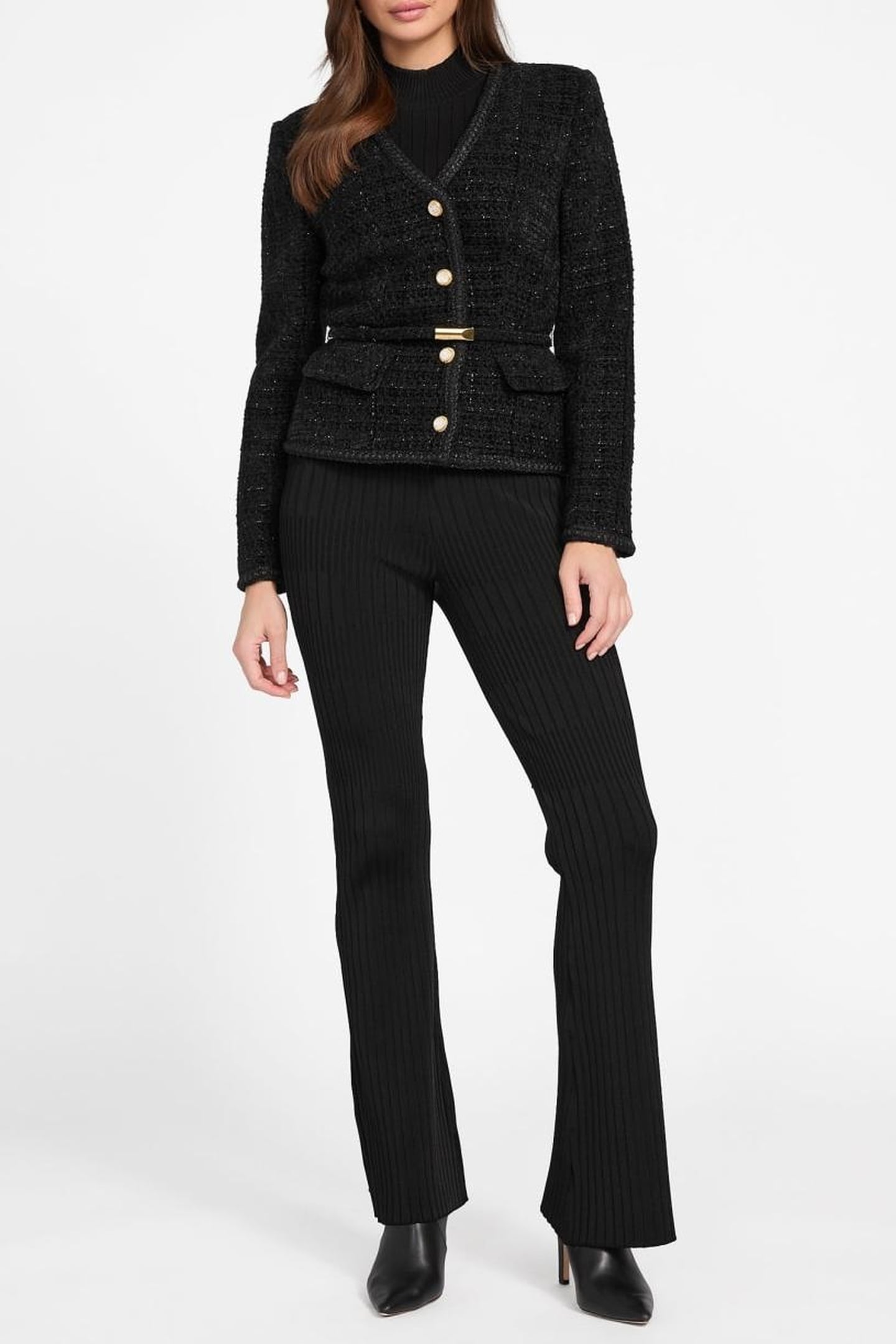 SUE BELTED BLAZER JET BLACK A996 2