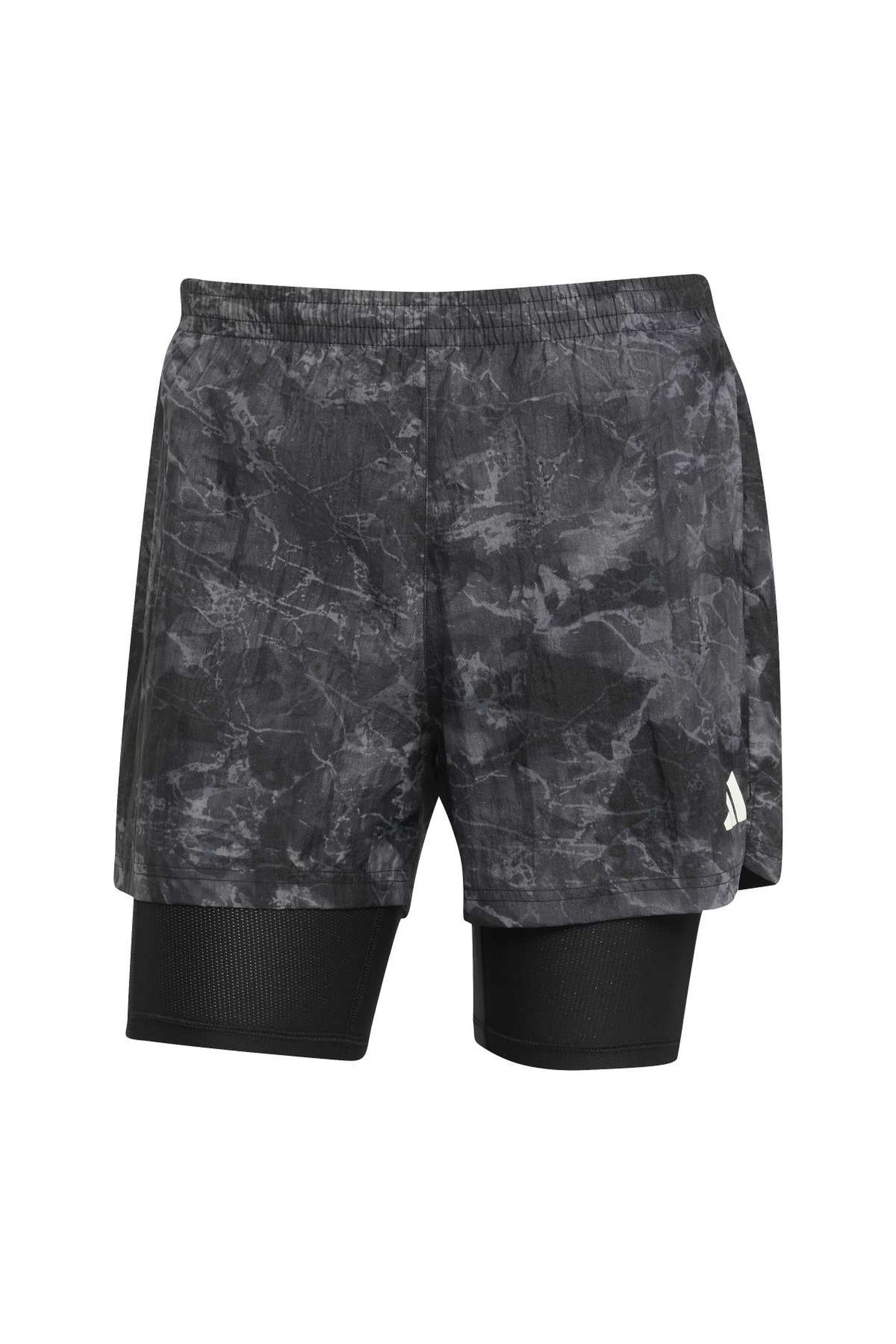 UNISEX PERFORMANCE OWN THE RUN SPRAY DYE 2IN1 SHORT GREY FOU 4