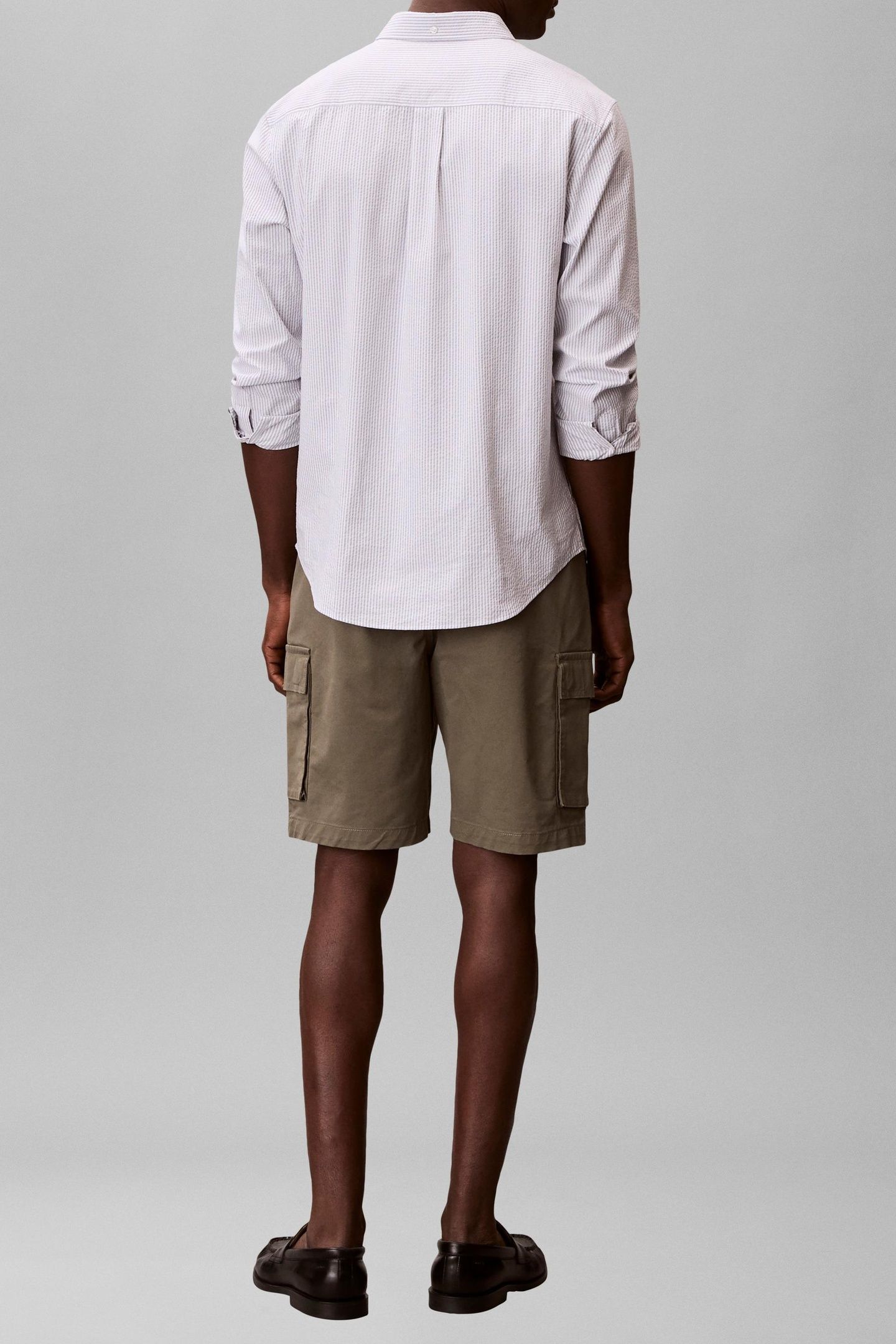 STRAIGHT COMFORT COTTON SHORTS DUSTY OLIVE 3