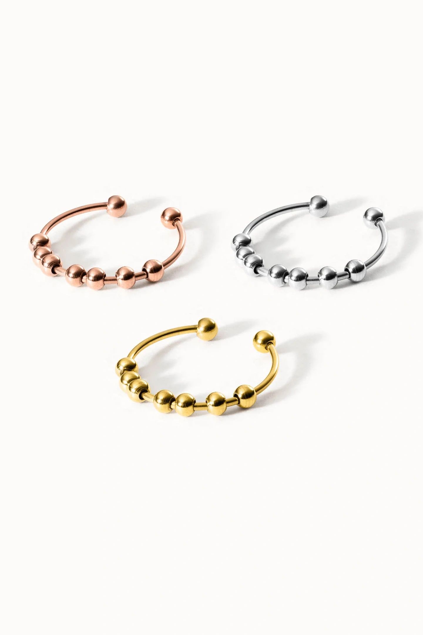 SHADE ANXIETY RING-SET TRICOLOR TRICOLOR / 50-60 2