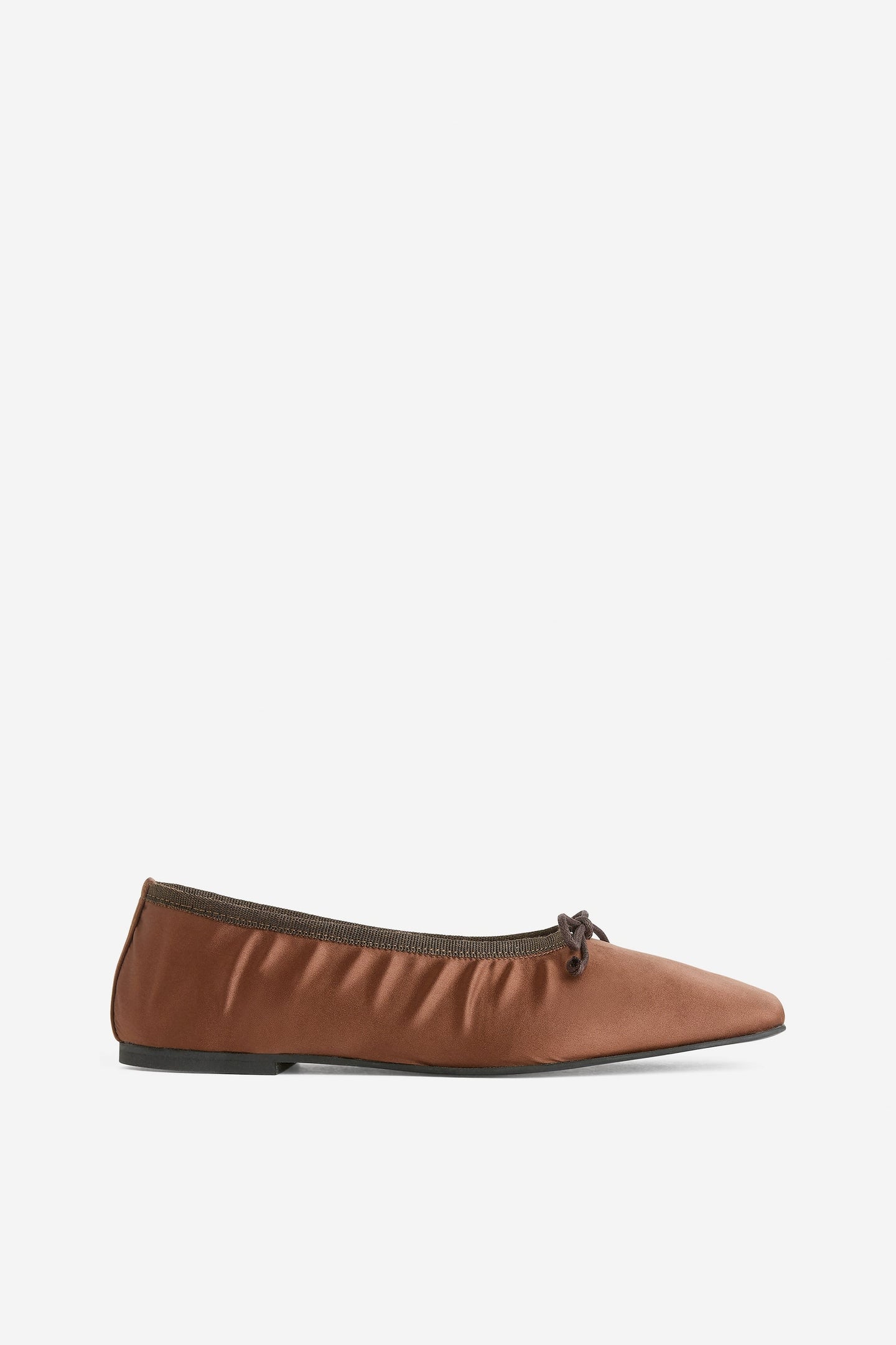 ZAHIRA SATIN BALLERINA BROWN 1