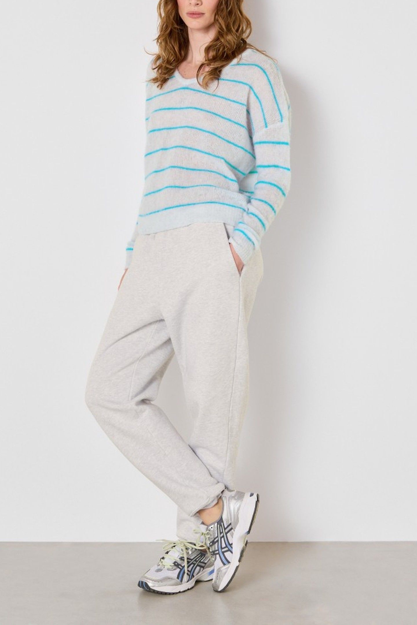 ZAKDAY JUMPER GRIS CHINE RAYE LAGUNE 2