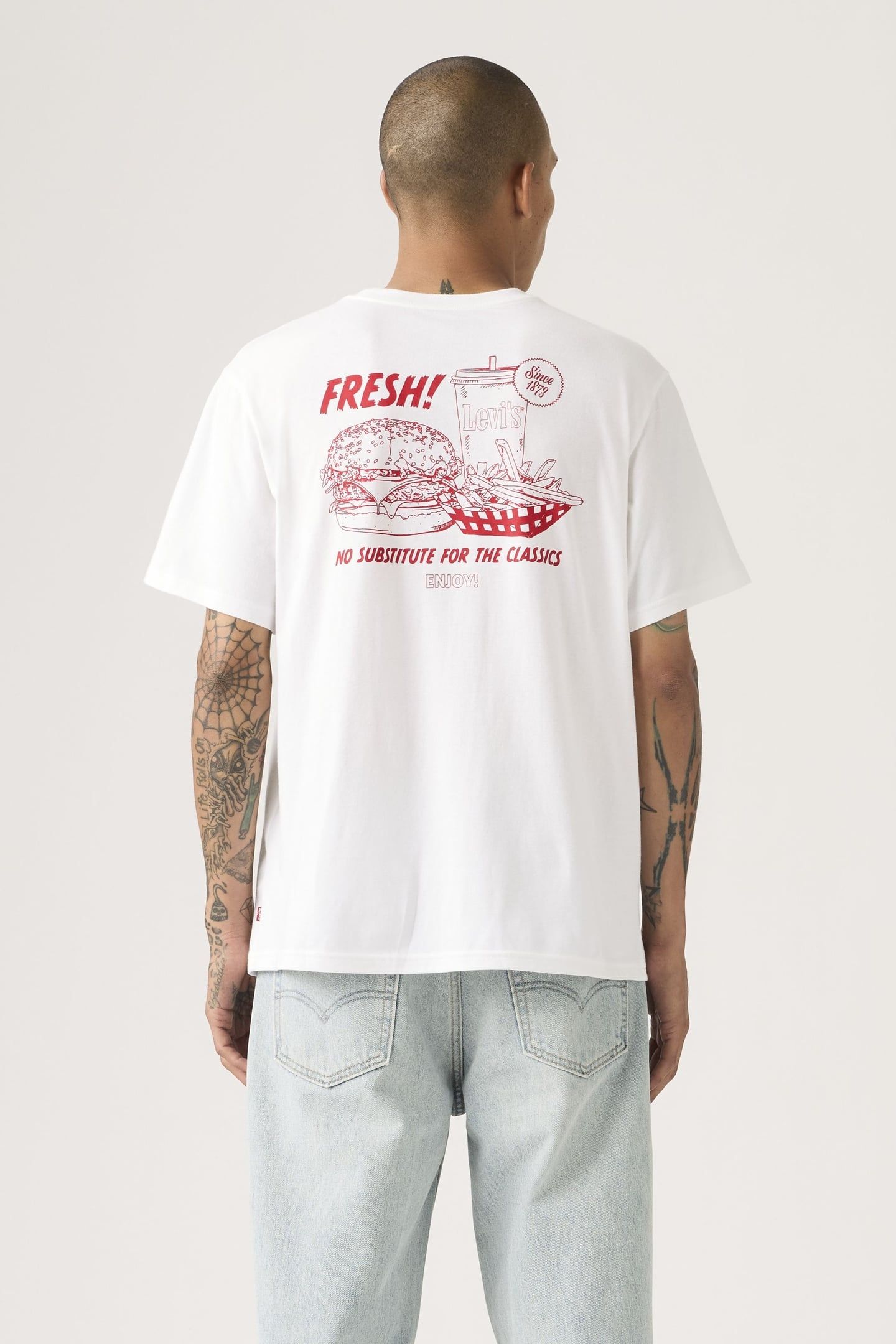 SS RELAXED FIT TEE LS FRESH WHITE PLUS 3