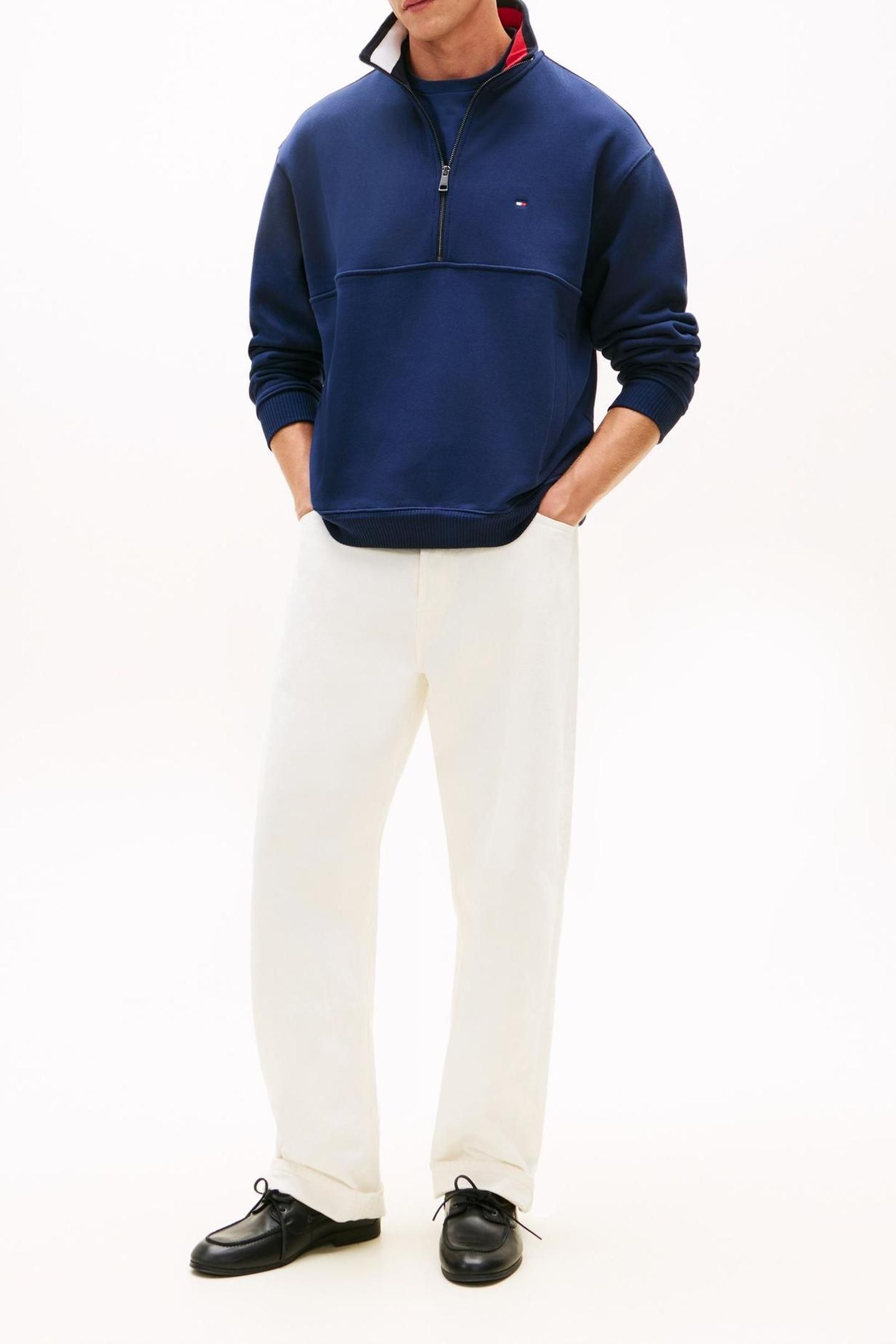 FLAG 1/4 ZIP CARBON NAVY 1