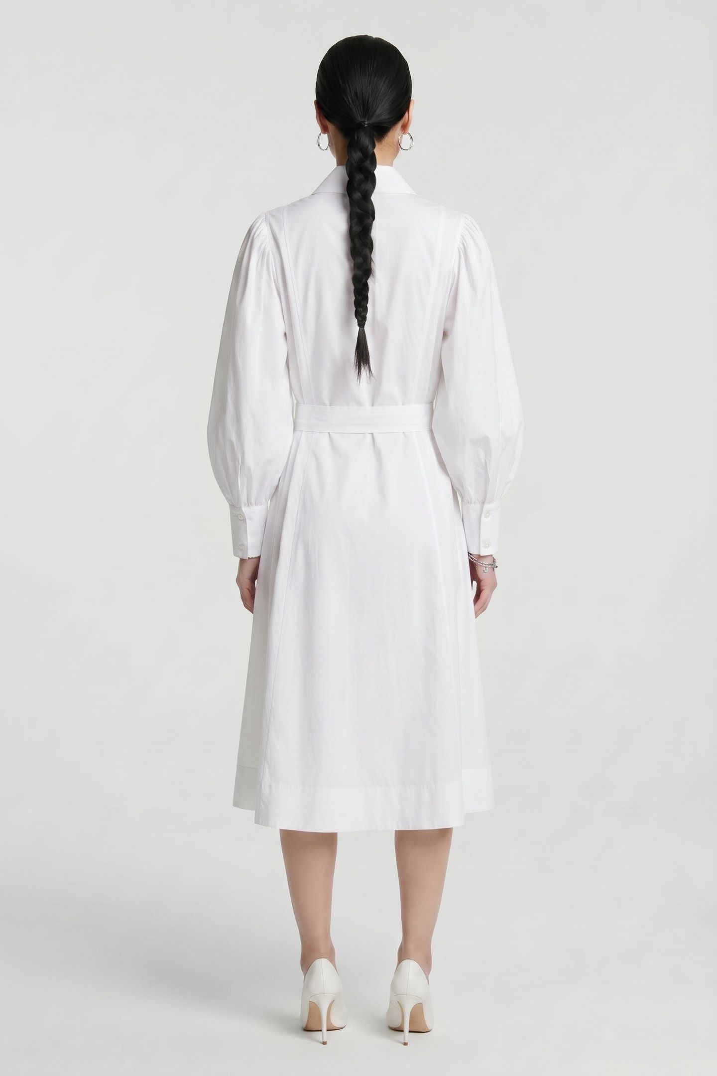 KARL SHIRT DRESS WHITE 2