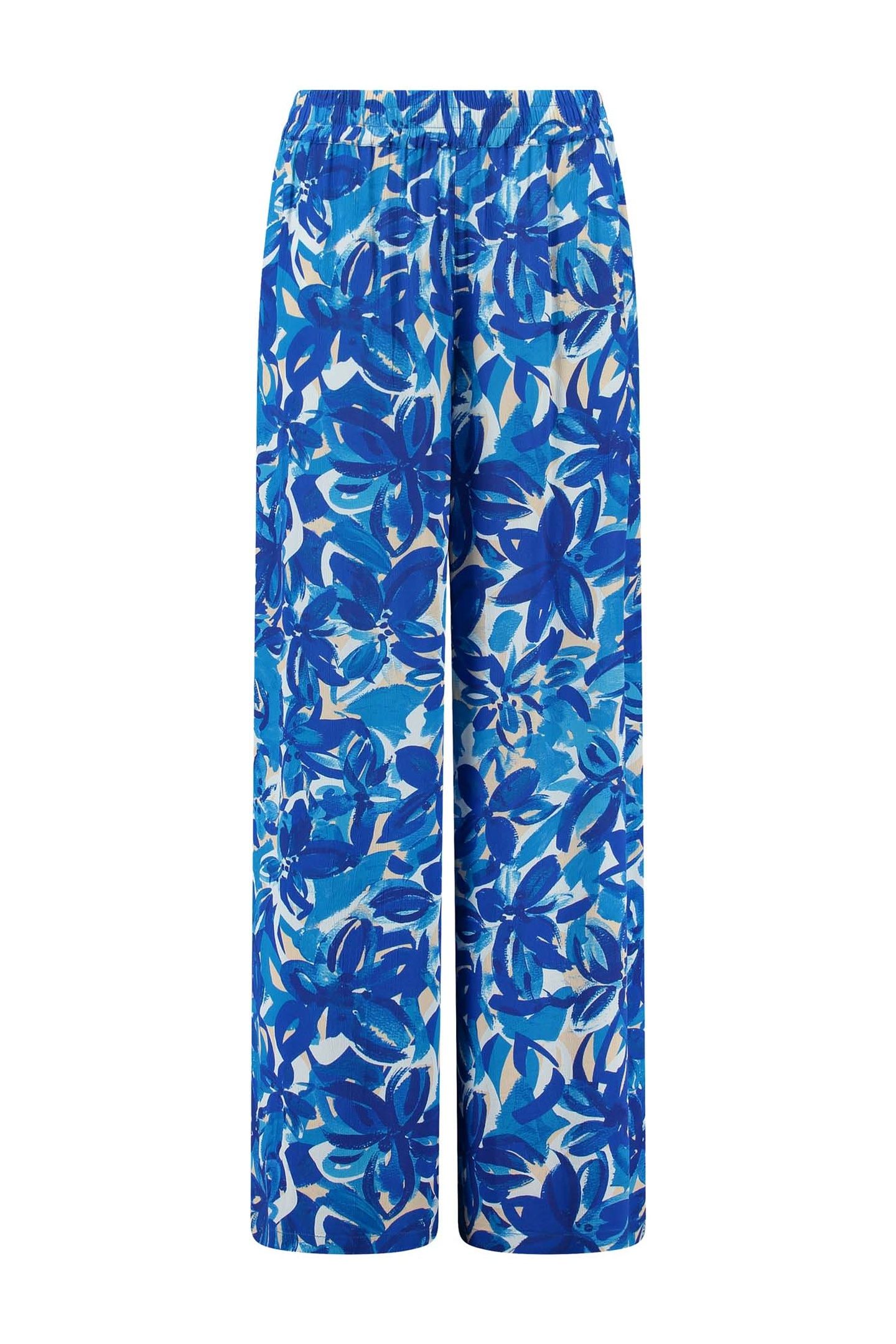 TOBAGO TROUSERS PAINTED FLOWER SPORTS BLUE 7