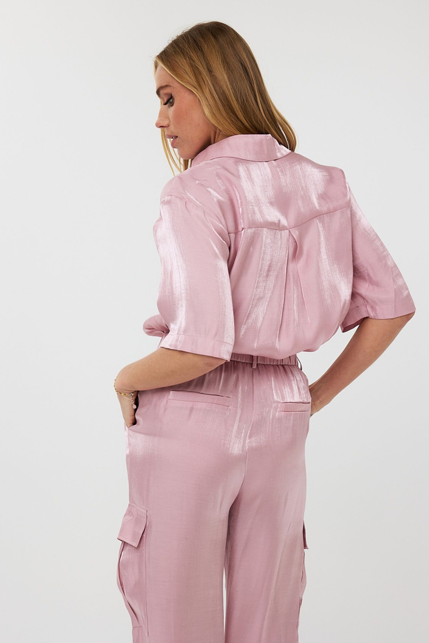 BLOUSE OVERSIZED SILKY TOUCH PASTEL PINK 3