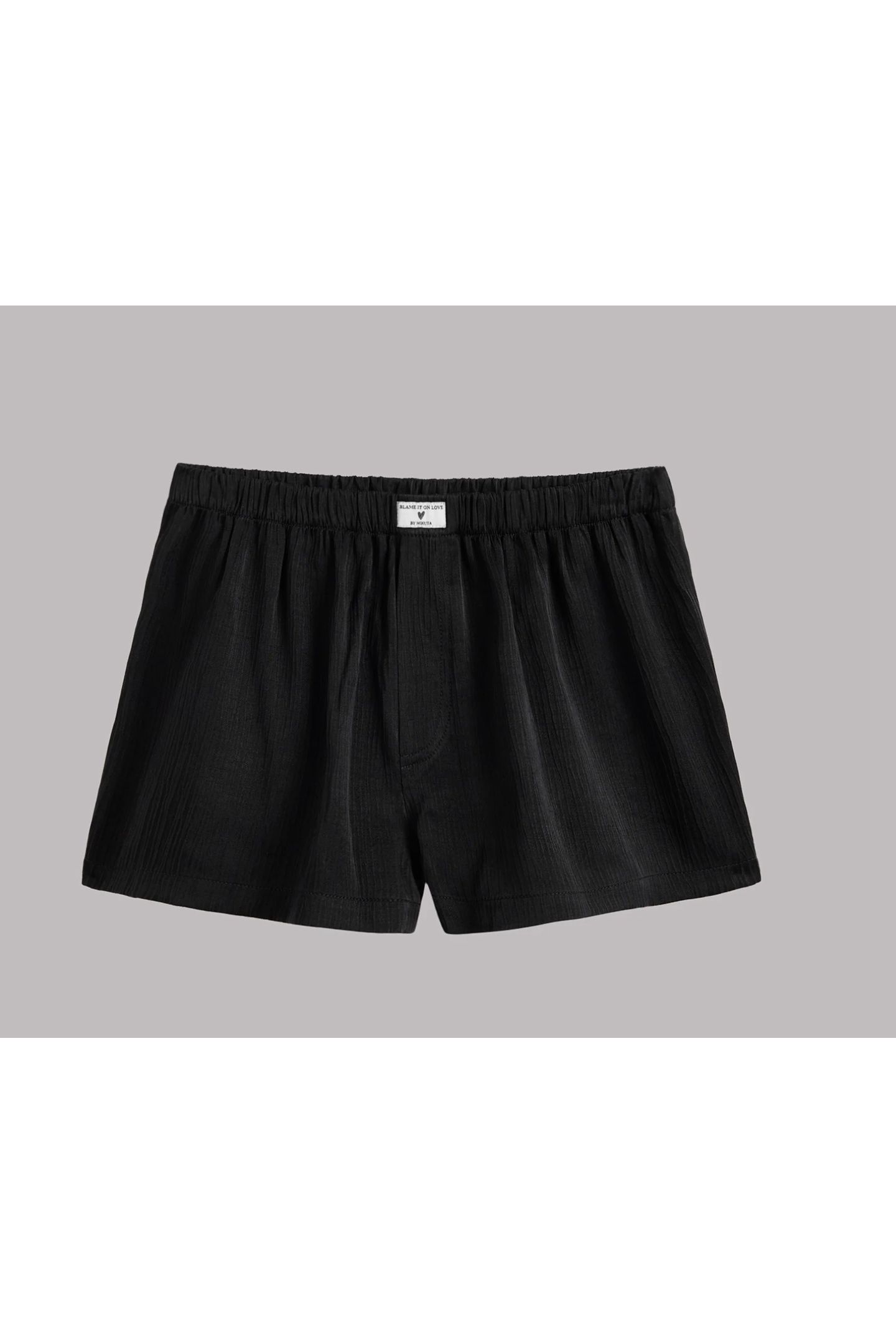 THE BLACK CRINKLE BOXER SHORTS 3