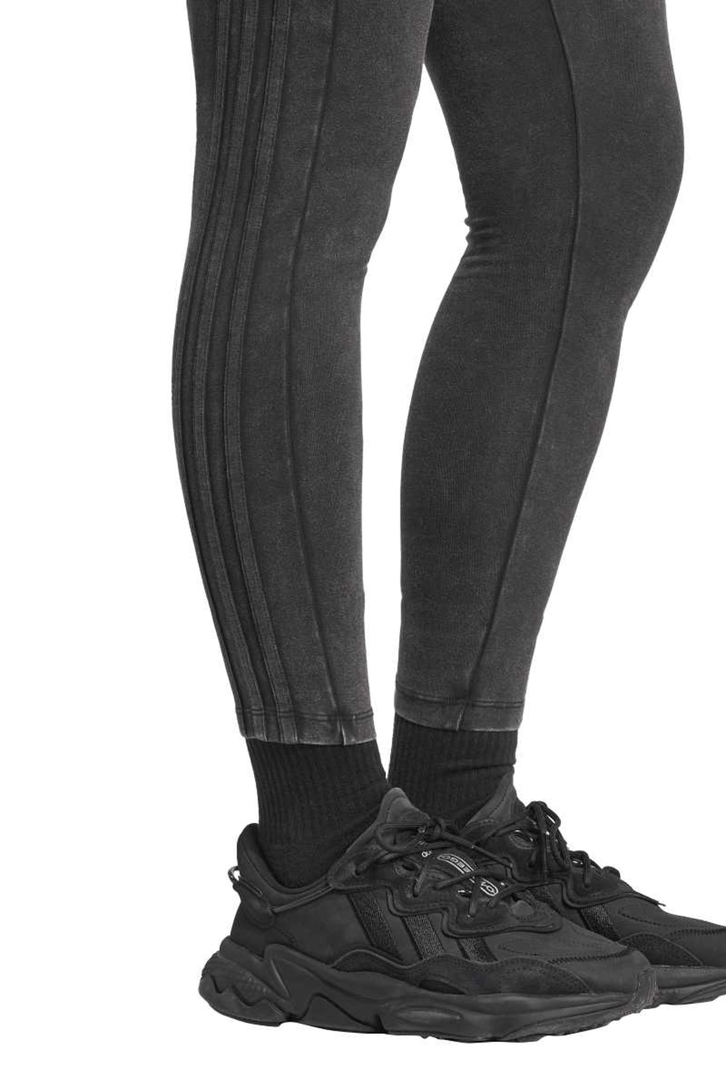 ORIGINALS WASHED THREE STRIPE LEGGINGS BLACK 5