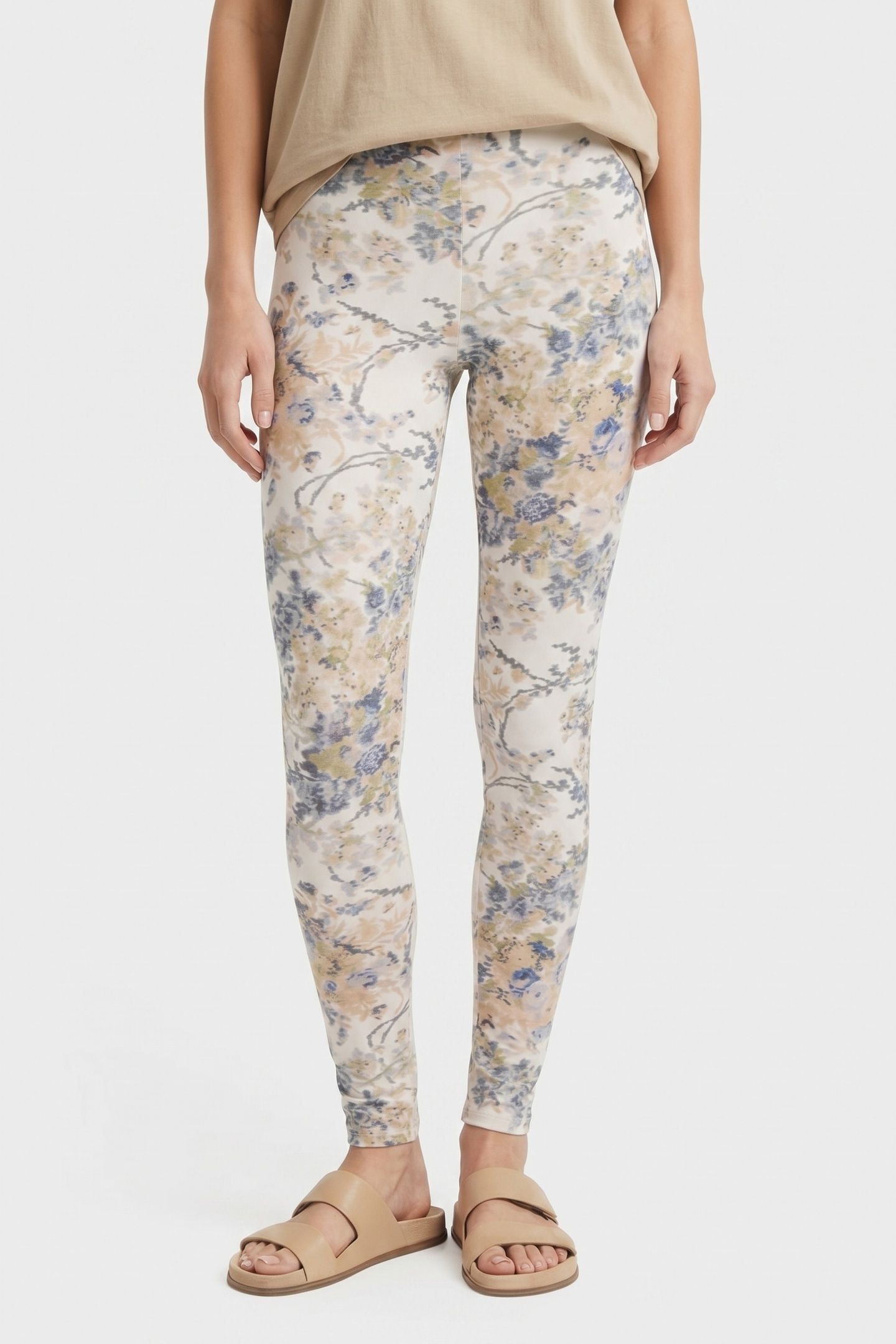 BEATA AOP LEGGINGS WHITE 1
