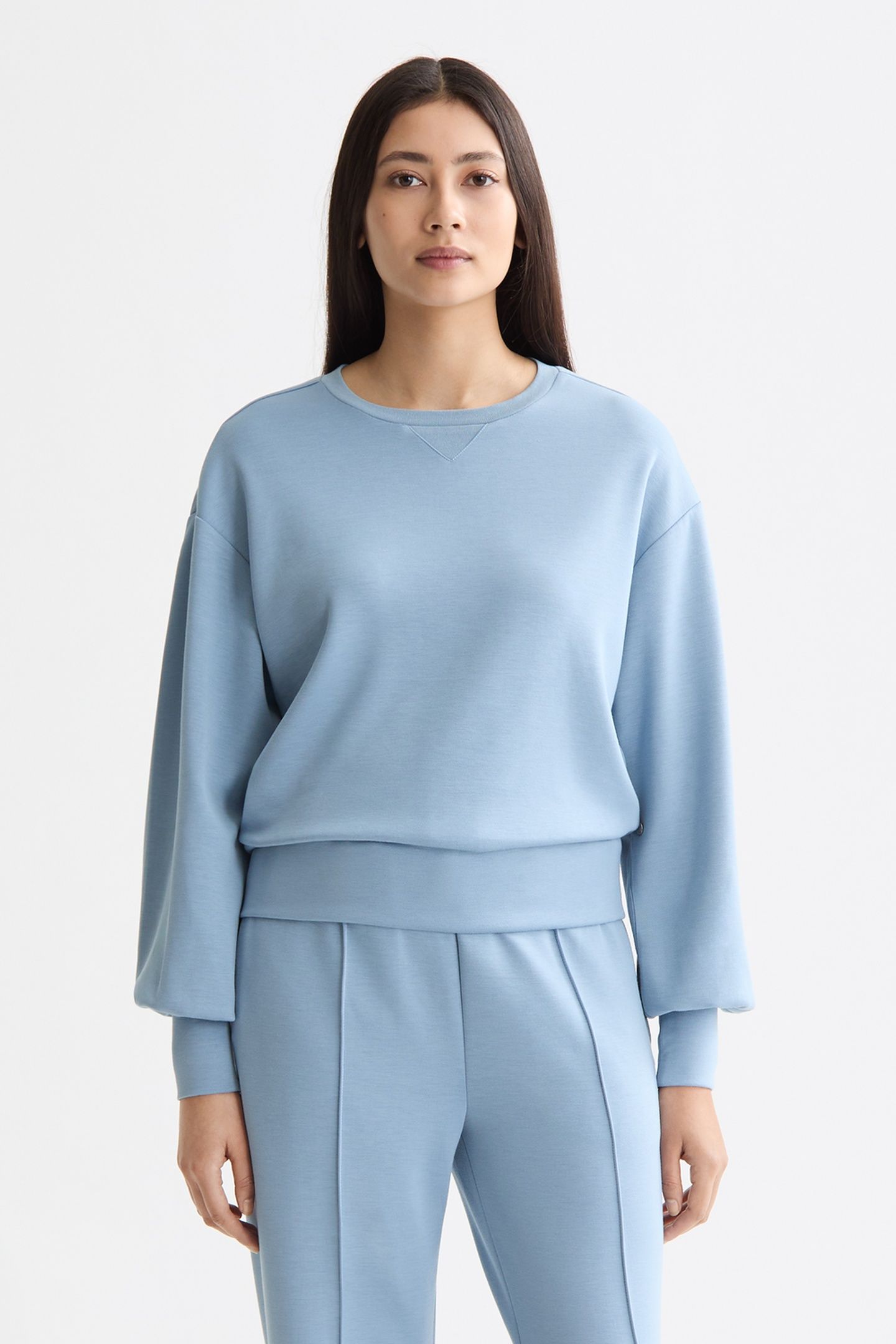 MODAL SWEATSHIRT FADED DENIM 2