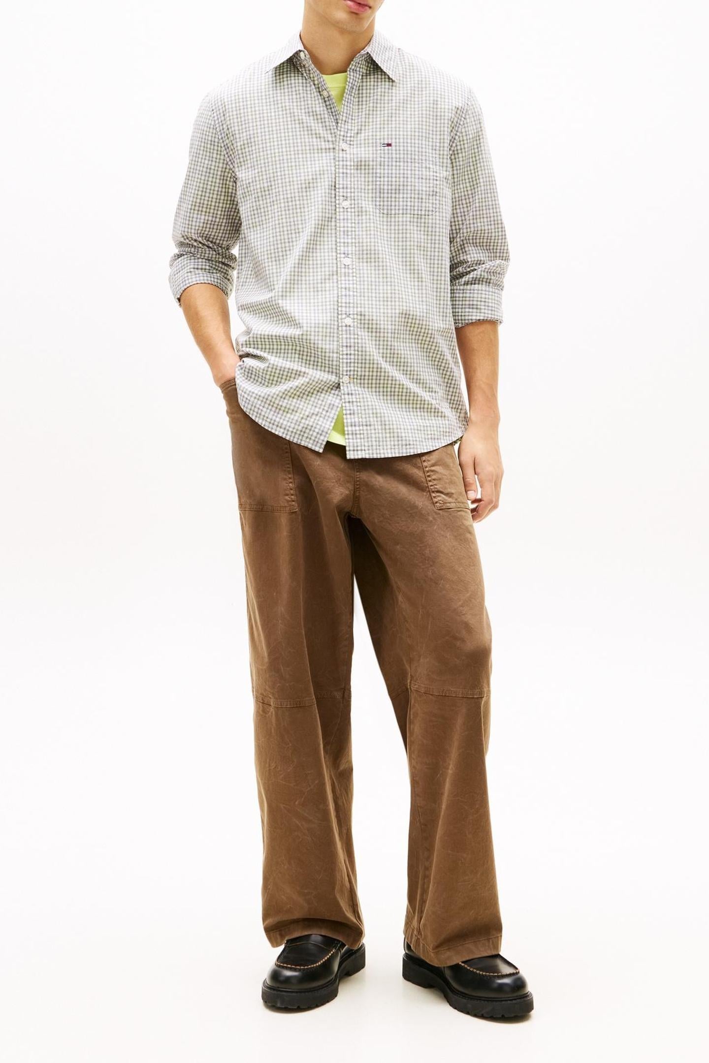 TJM REGULAR CHECK POPLIN SHIRT ANCIENT WHITE CHECK 1