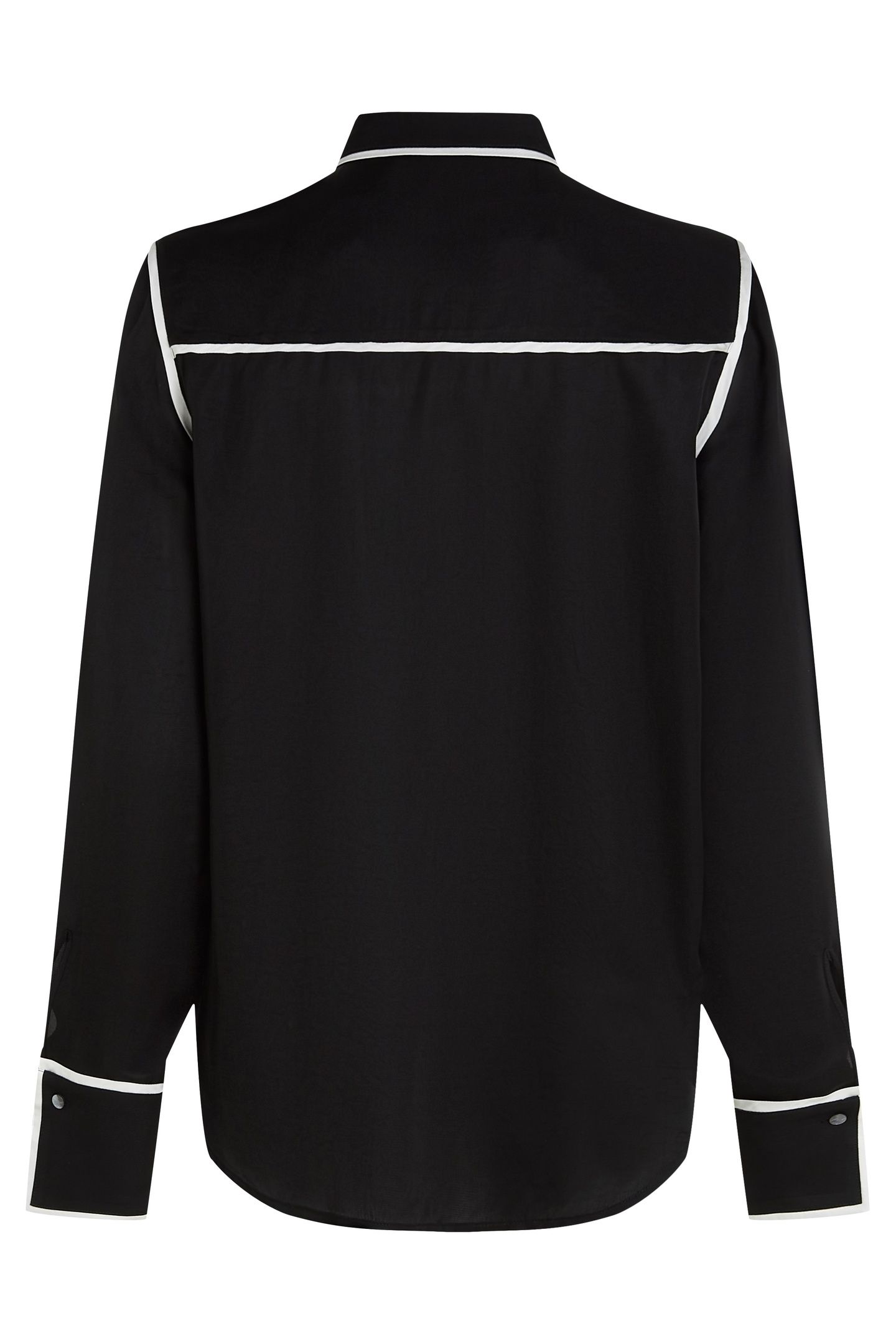 BW CONTRAST PIPING BLOUSE BLACK 4