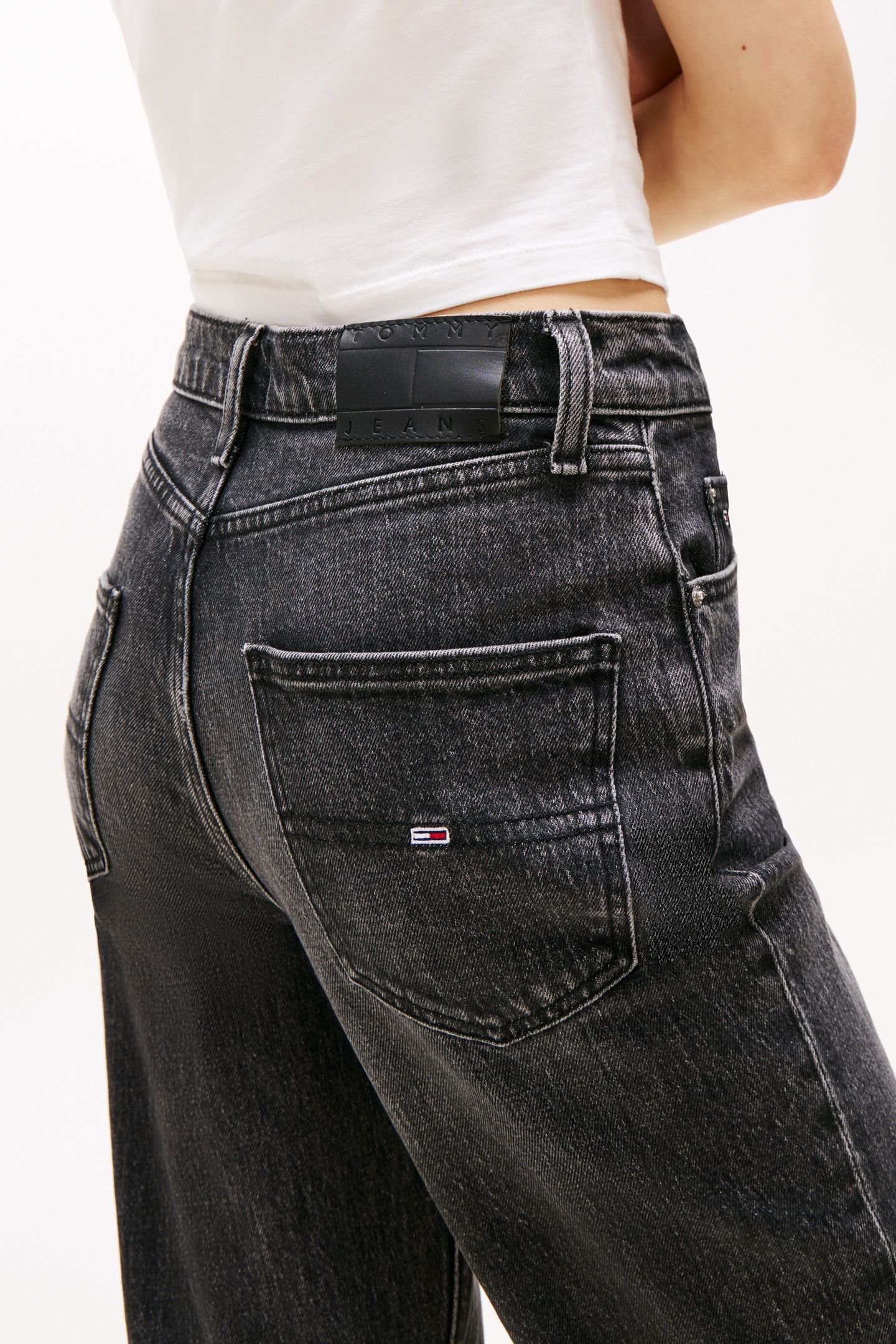 LAYLA HR SLIM STRAIGHT JEANS DENIM WASHED BLACK 5