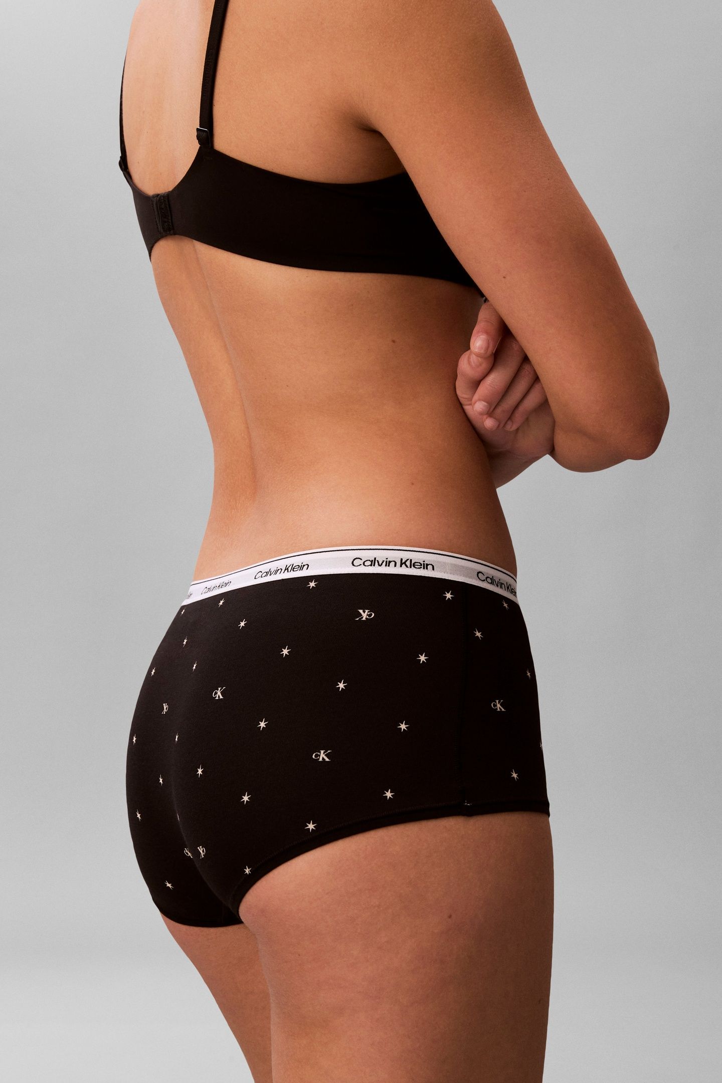 BOY SHORT SEEING STARS BLACK 3