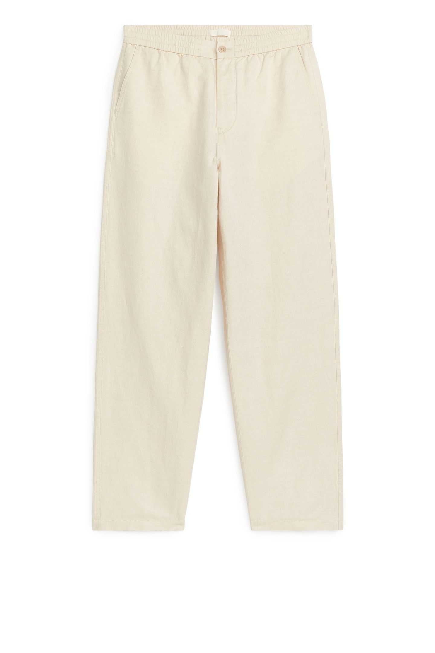 ELMER LOOSE LIN TROUSERS BEIGE 3