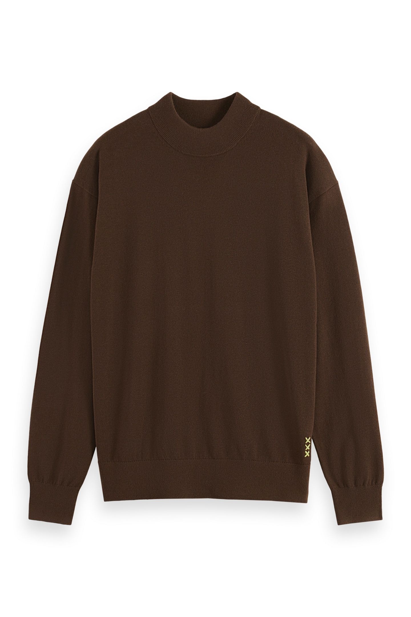 DROPPED SHOULDER MOCK NECK PULLOVER DEMITASSE 1