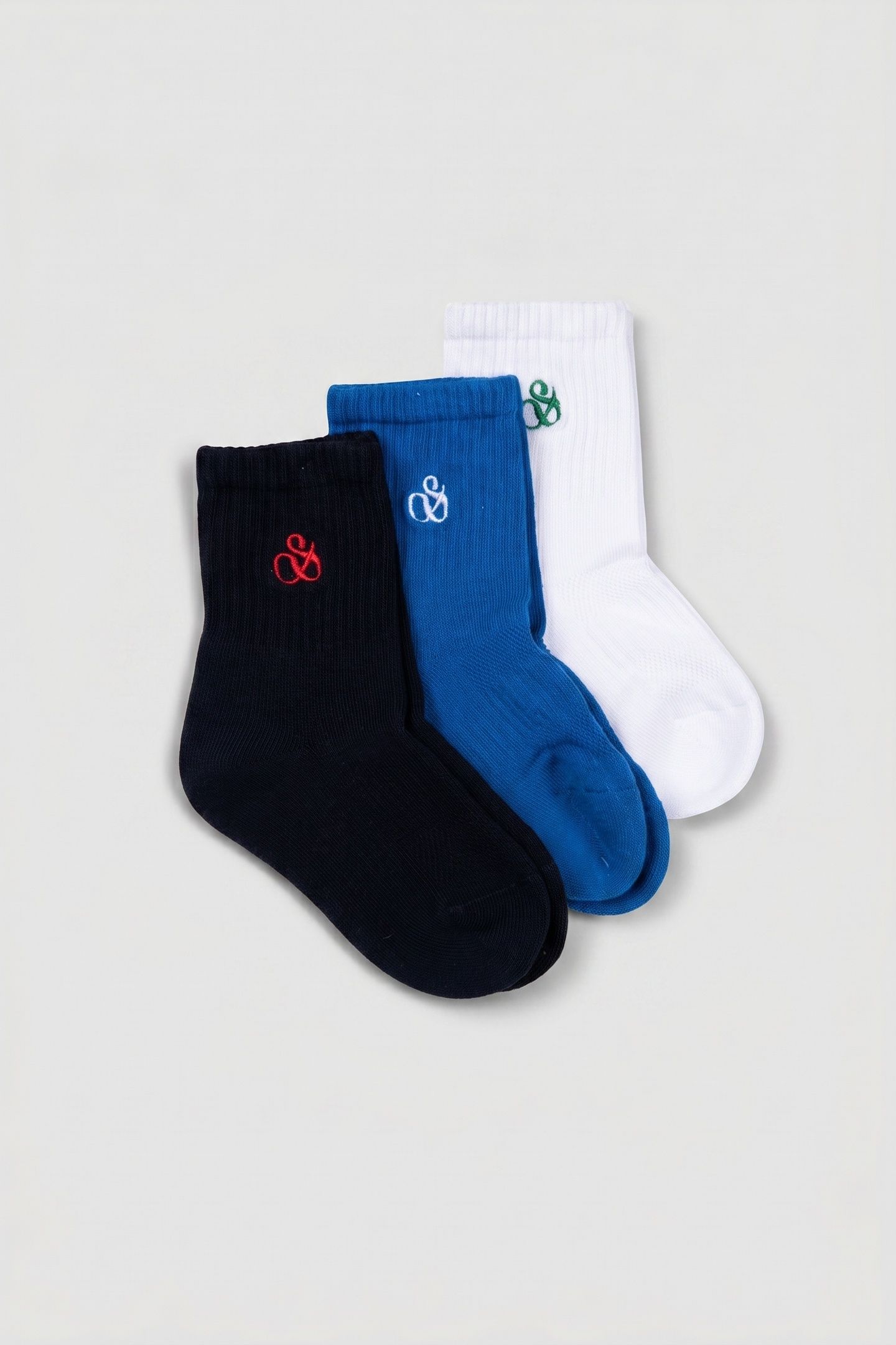 BOY 3PK BOYS 1/2 TERRY CREW BLUE 1